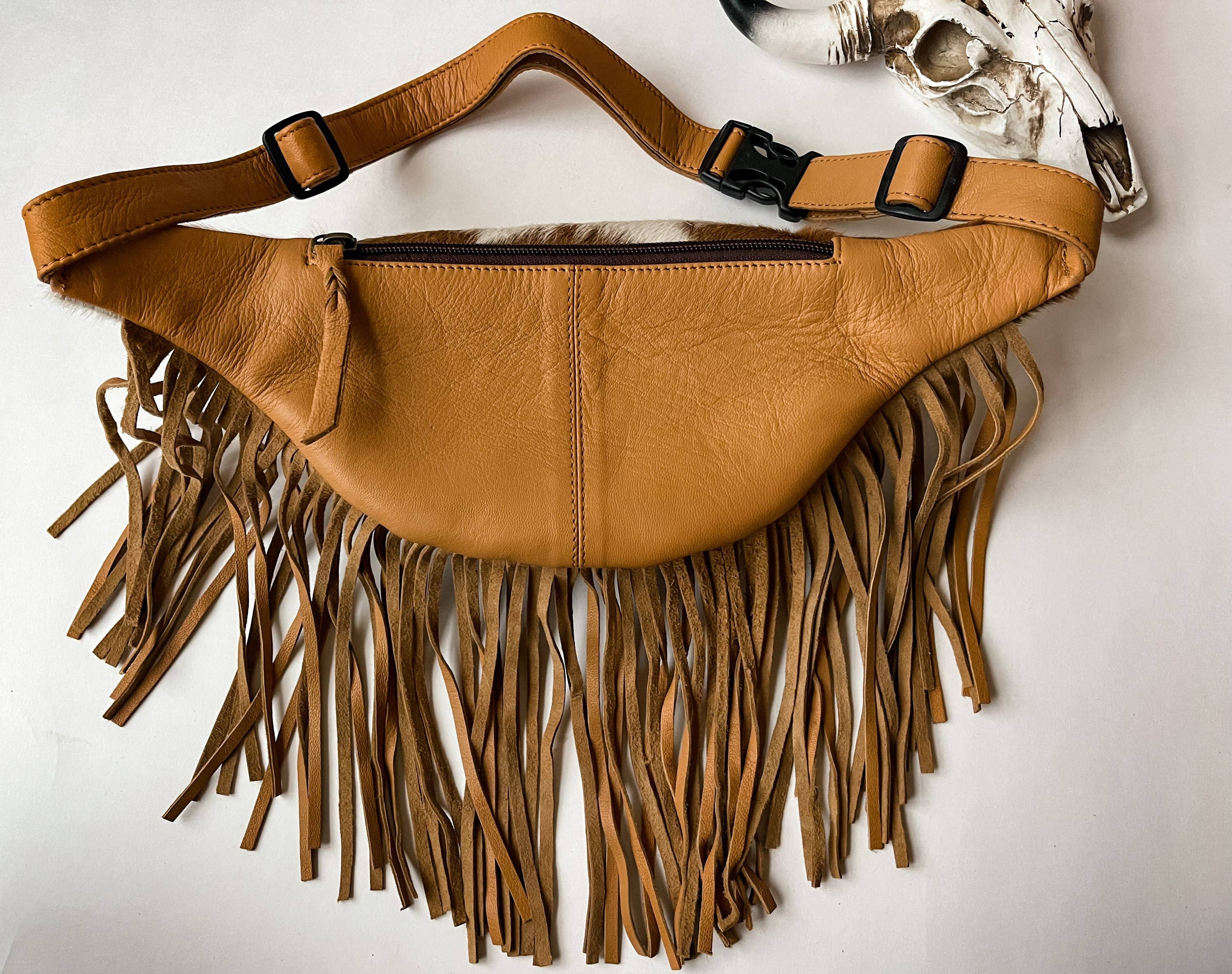 Western Hairon Cowhide Fanny Pack - bum sling bag