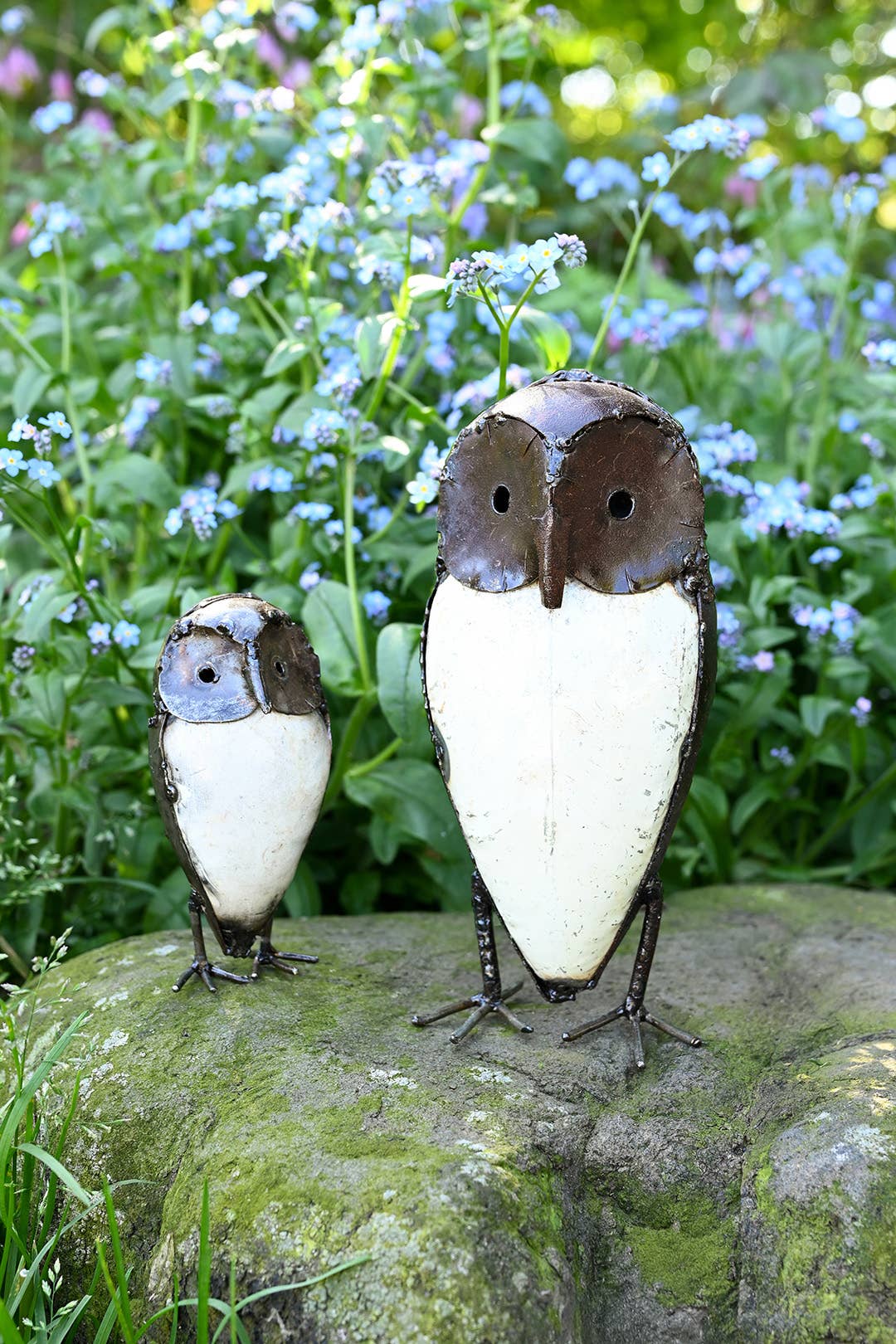 Recycled Metal Owl Sculptures - Garden Gifts
