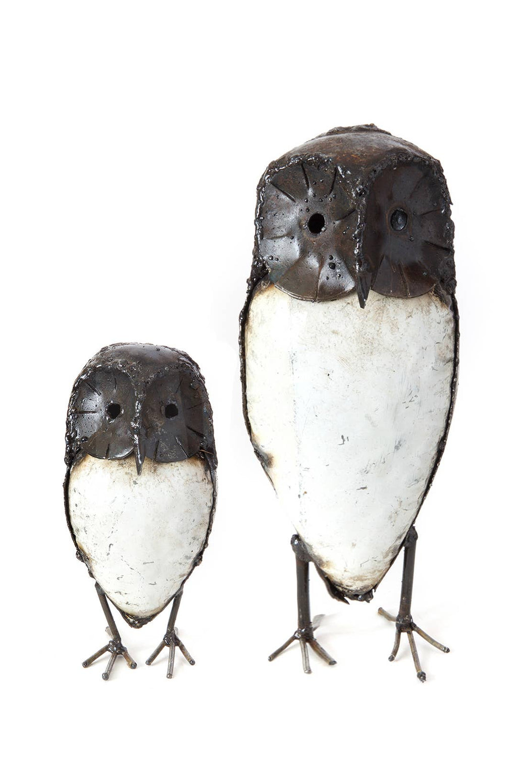 Recycled Metal Owl Sculptures - Garden Gifts