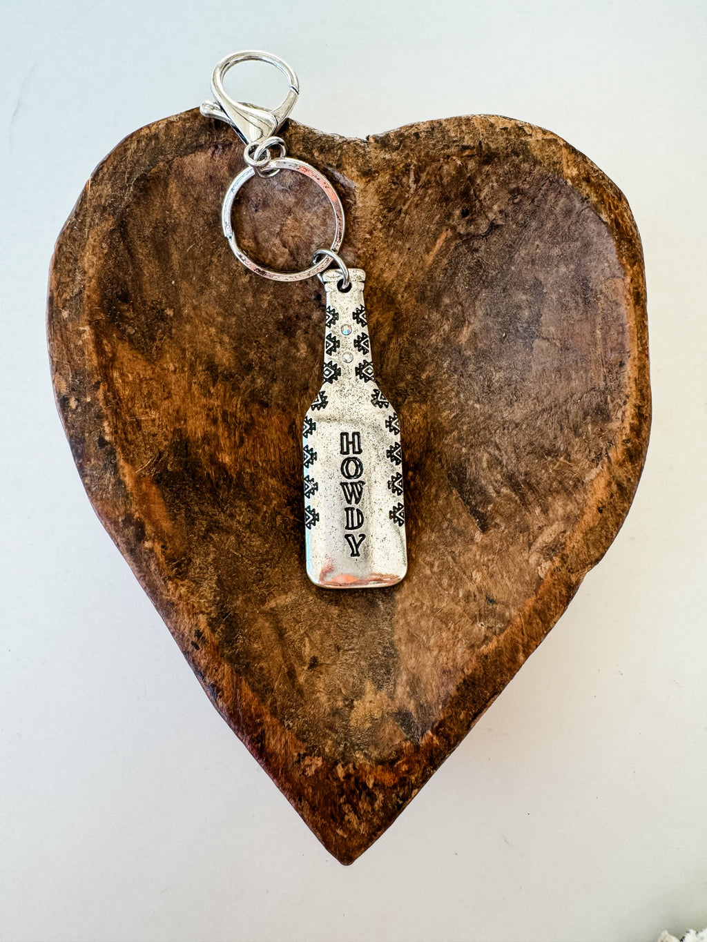 Western Metal Keychain - Howdy - Cowboy