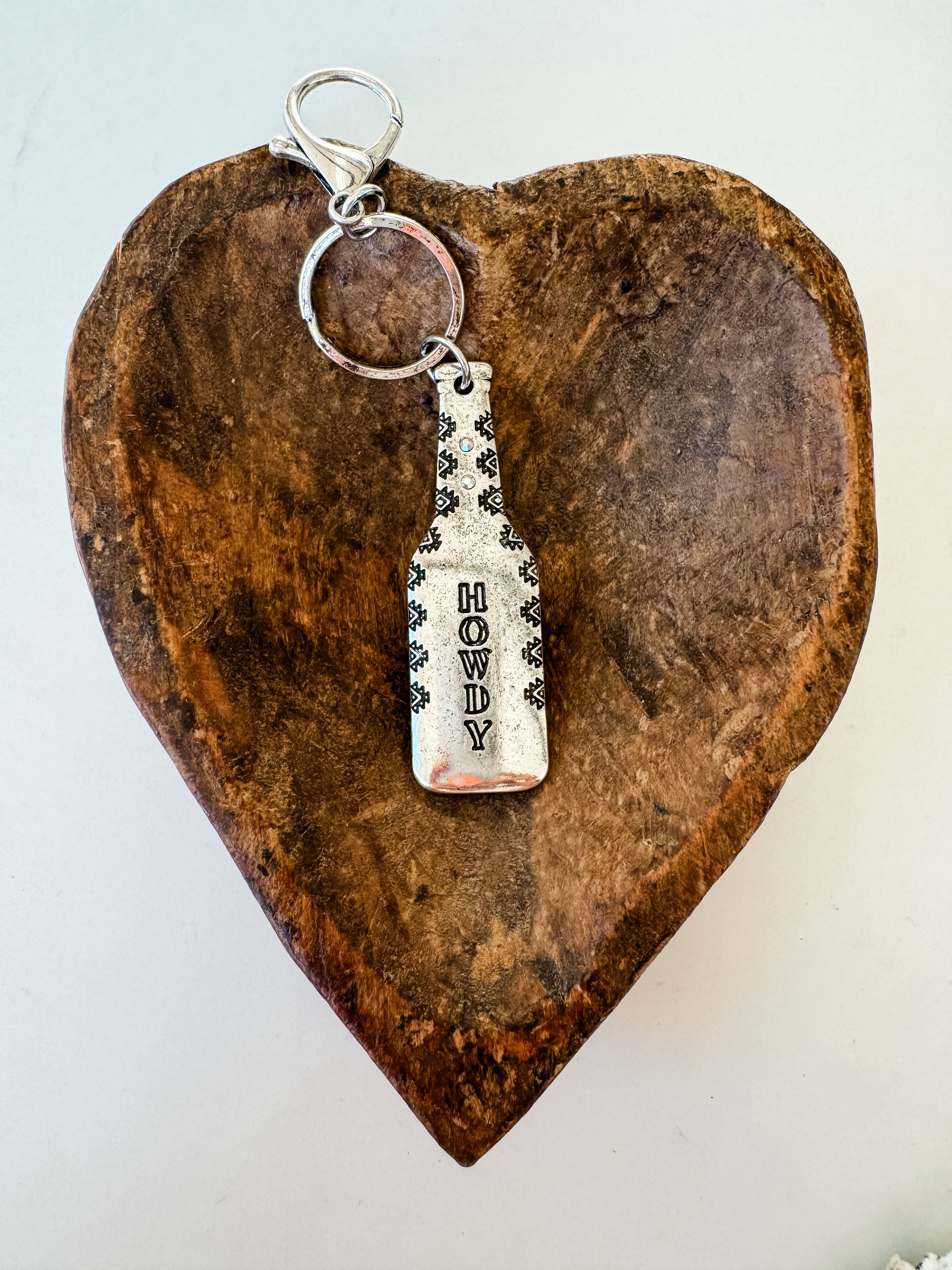 Western Metal Keychain - Howdy - Cowboy