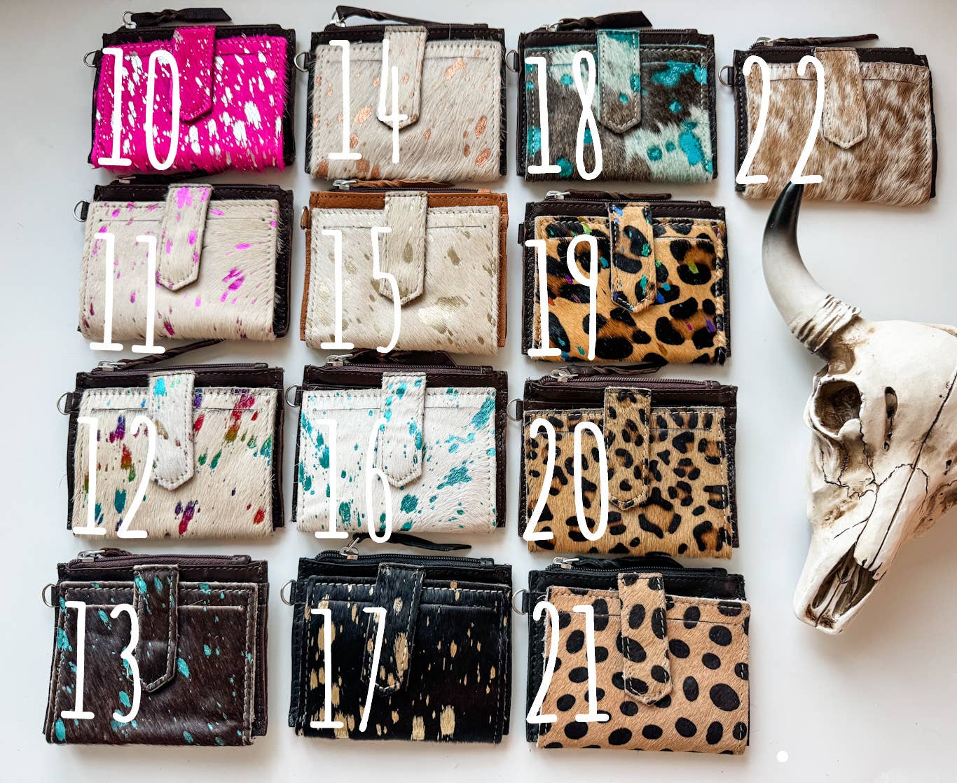 Dakota Wristlet Wallet - Western Cowhide Leather Credit Card