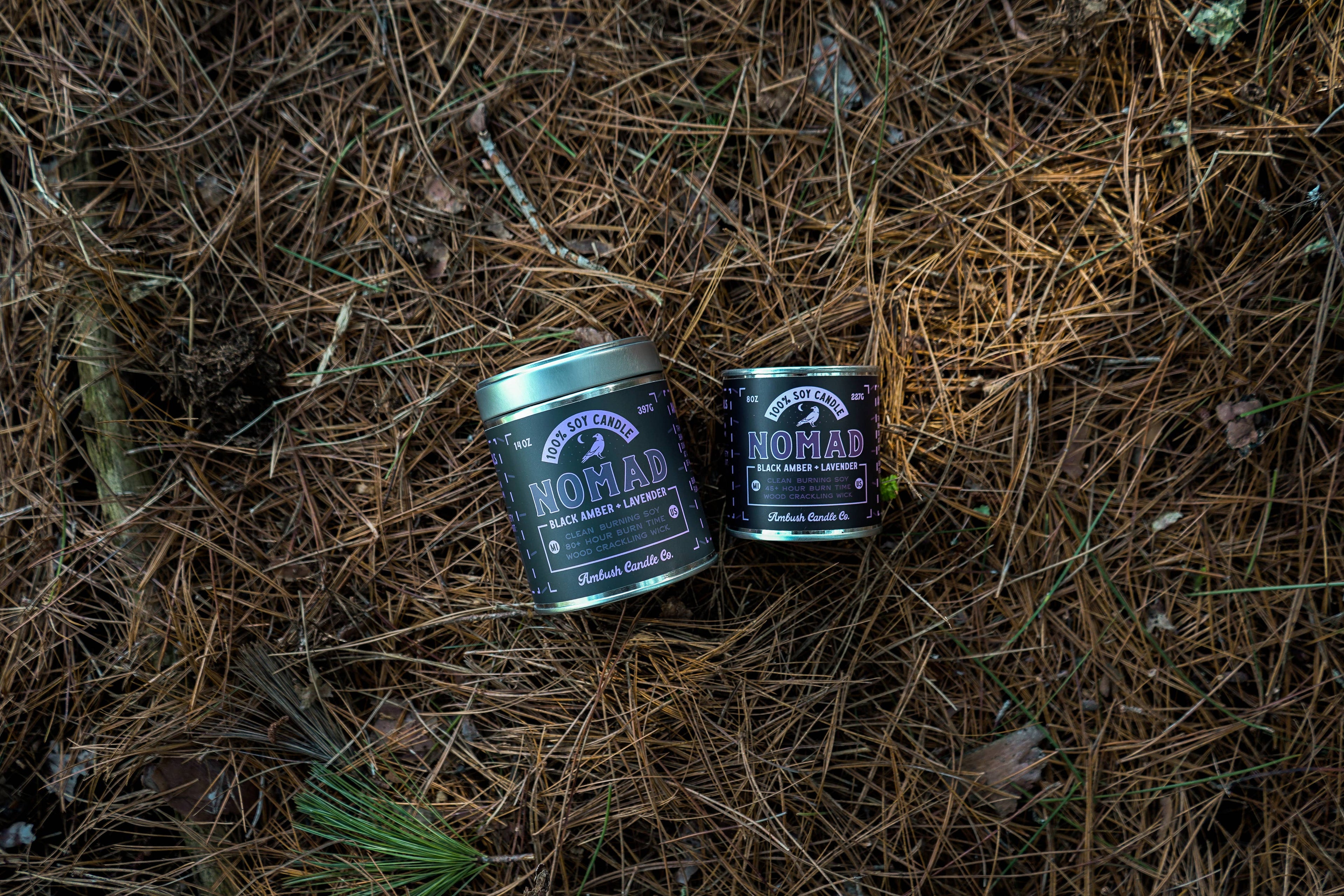 Nomad | Amber + Lavender 8oz Soy Candle