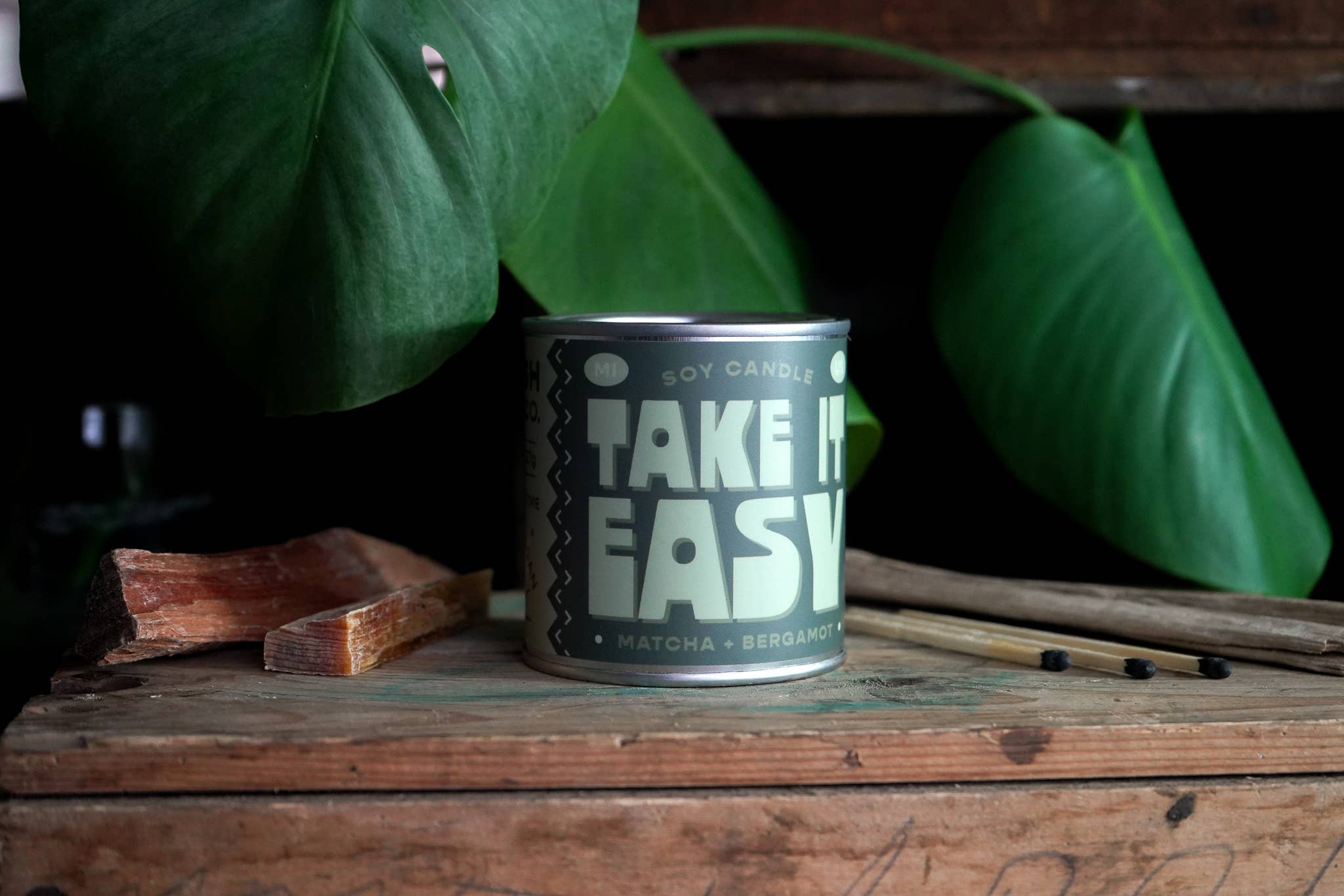 Take It Easy | Matcha + Bergamot 8oz Soy Candle