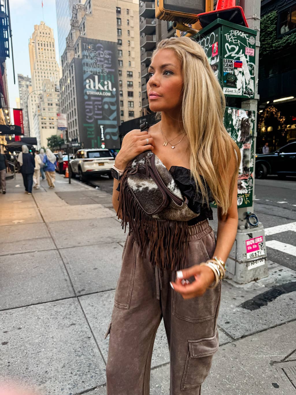 Western Hairon Cowhide Fanny Pack - bum sling bag