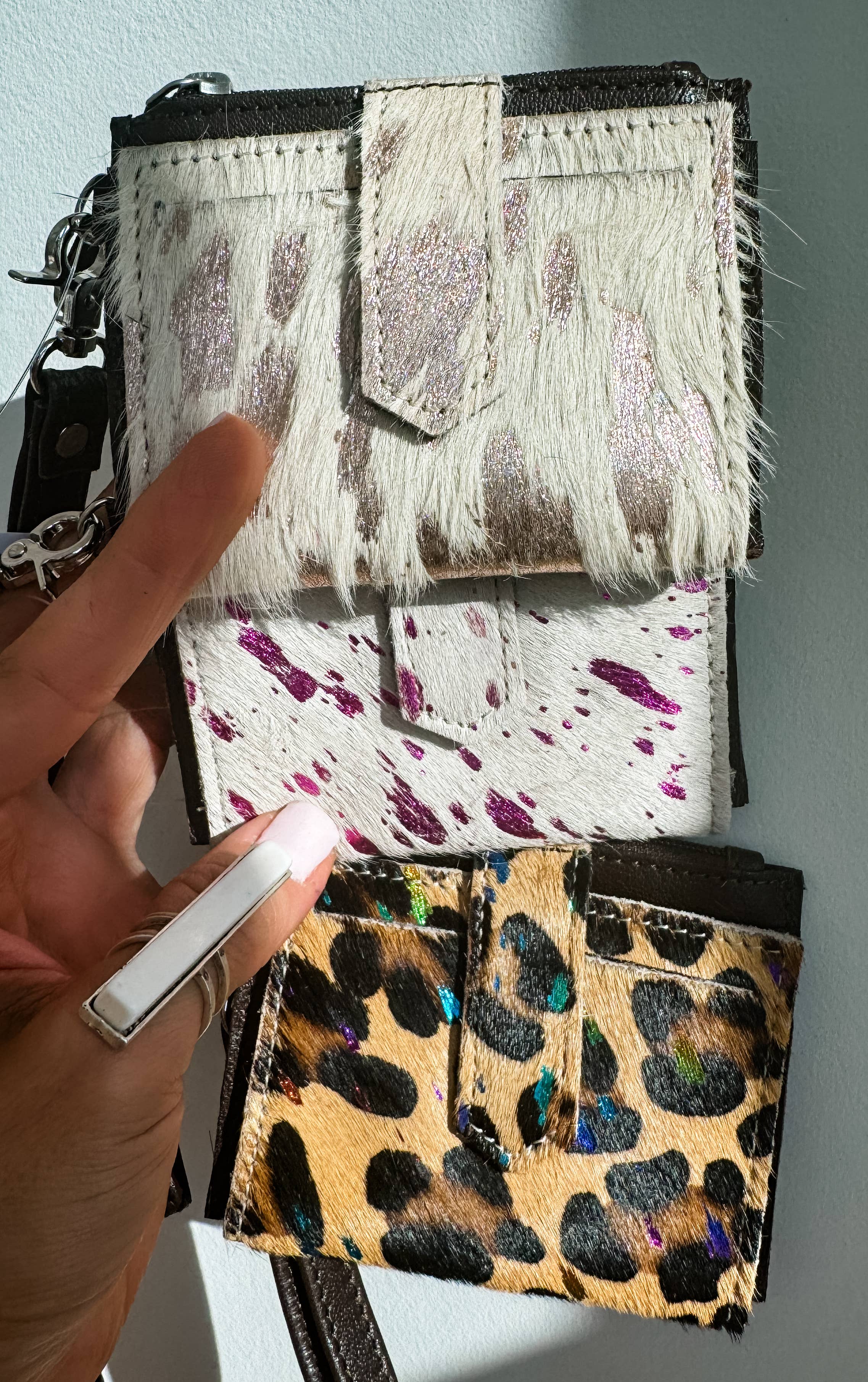 Dakota Wristlet Wallet - Western Cowhide Leather Credit Card