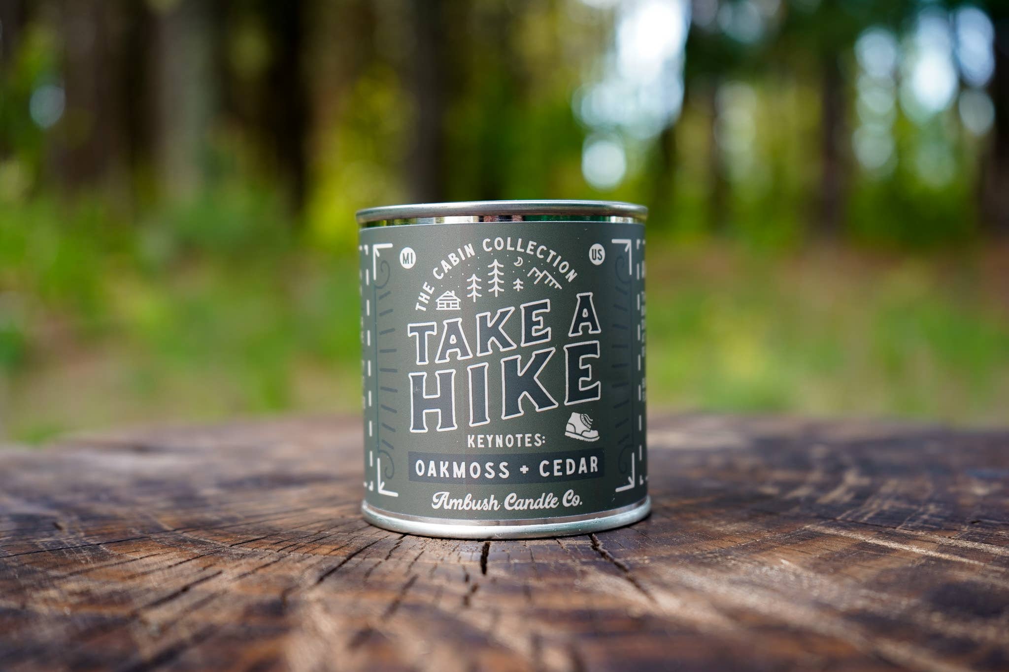 Take A Hike | Oakmoss + Cedar 8oz Soy Candle