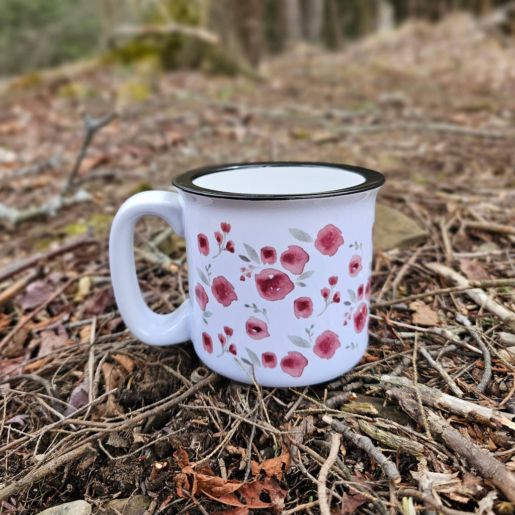 Pink Watercolor Floral Mug
