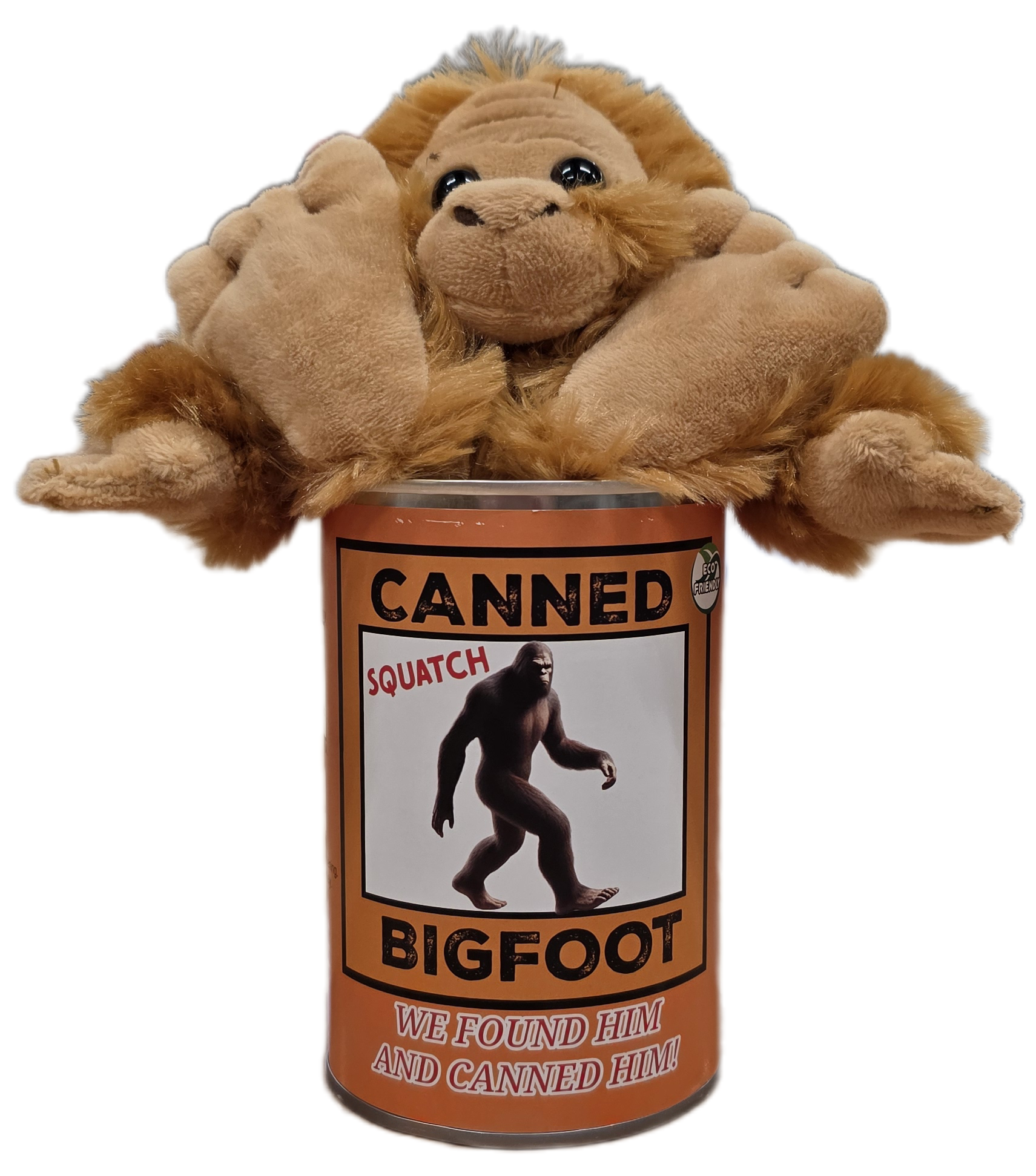 Canned Bigfoot | Stuffed Animal Plush | Funny Jokes Big Foot