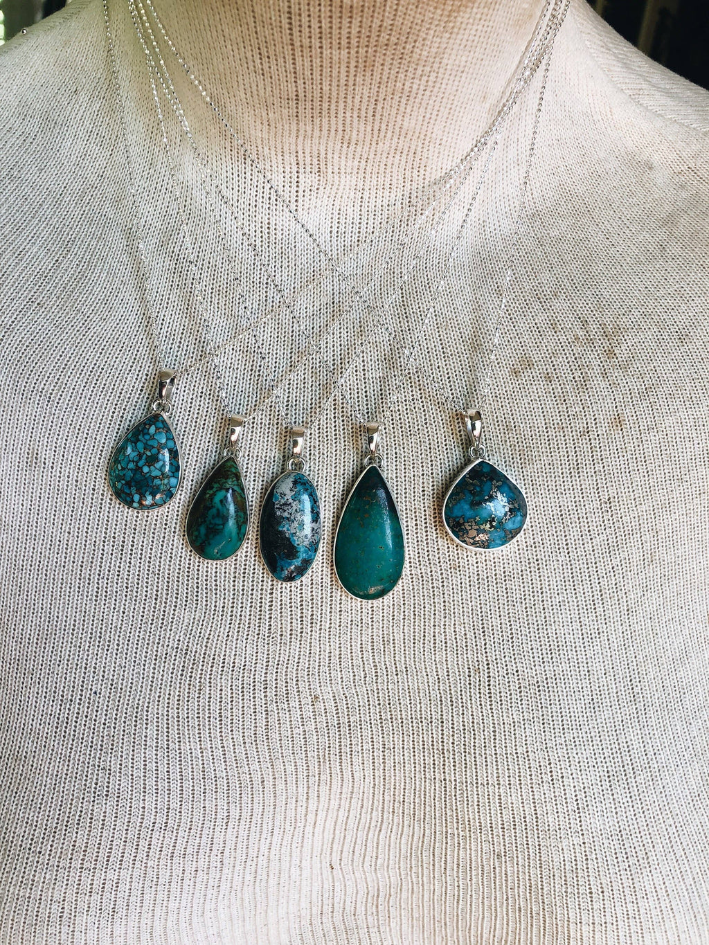 Turquoise Sterling Silver Celtic Pendant Necklace
