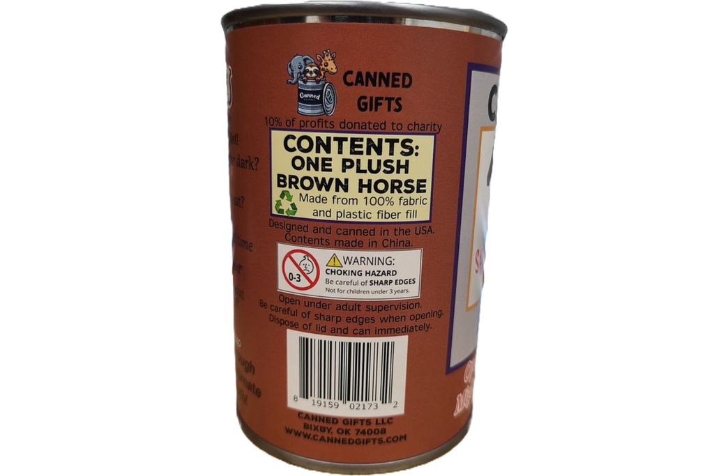 Spirit the Canned Horse - Eco-friendly and Recycled Plush
