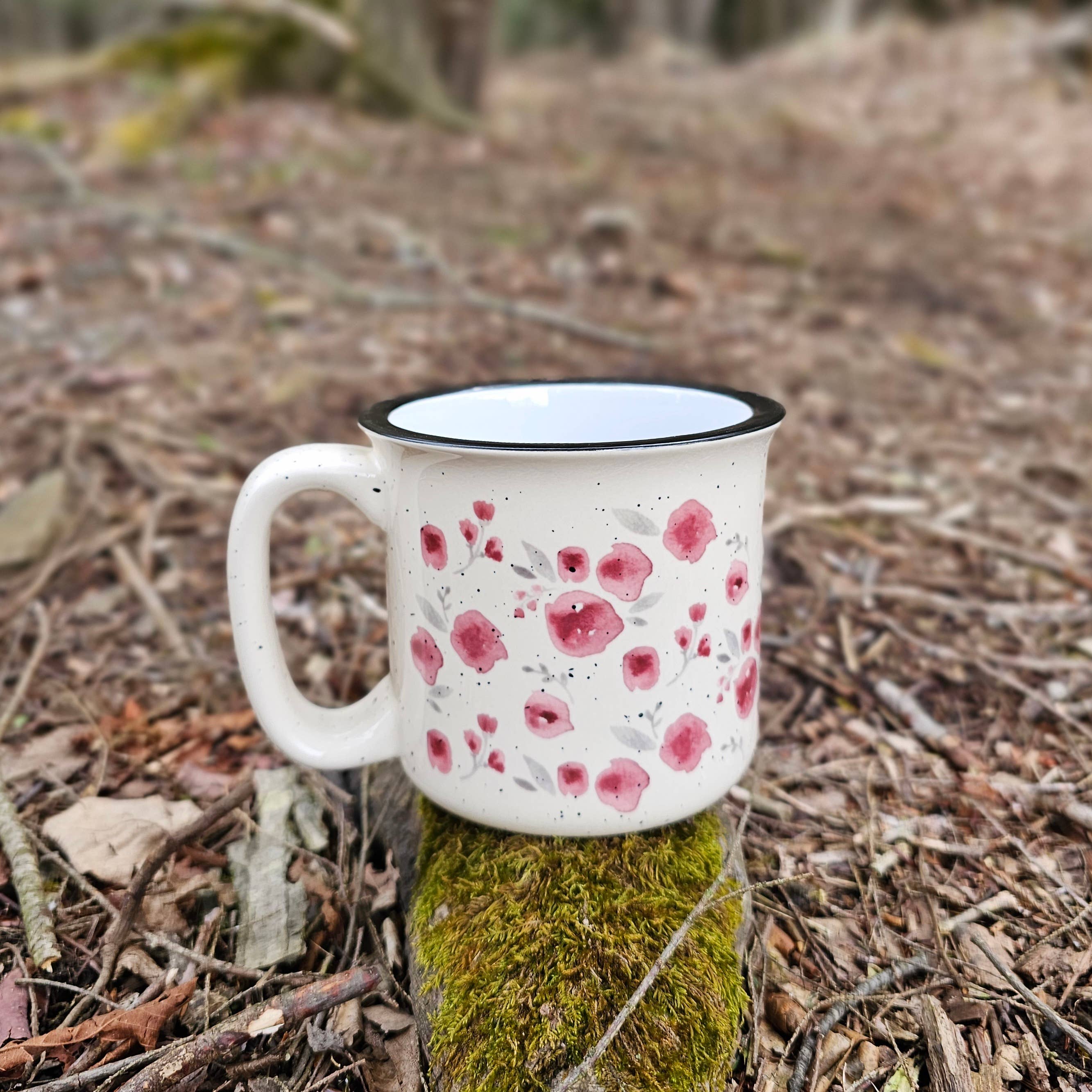Pink Watercolor Floral Mug