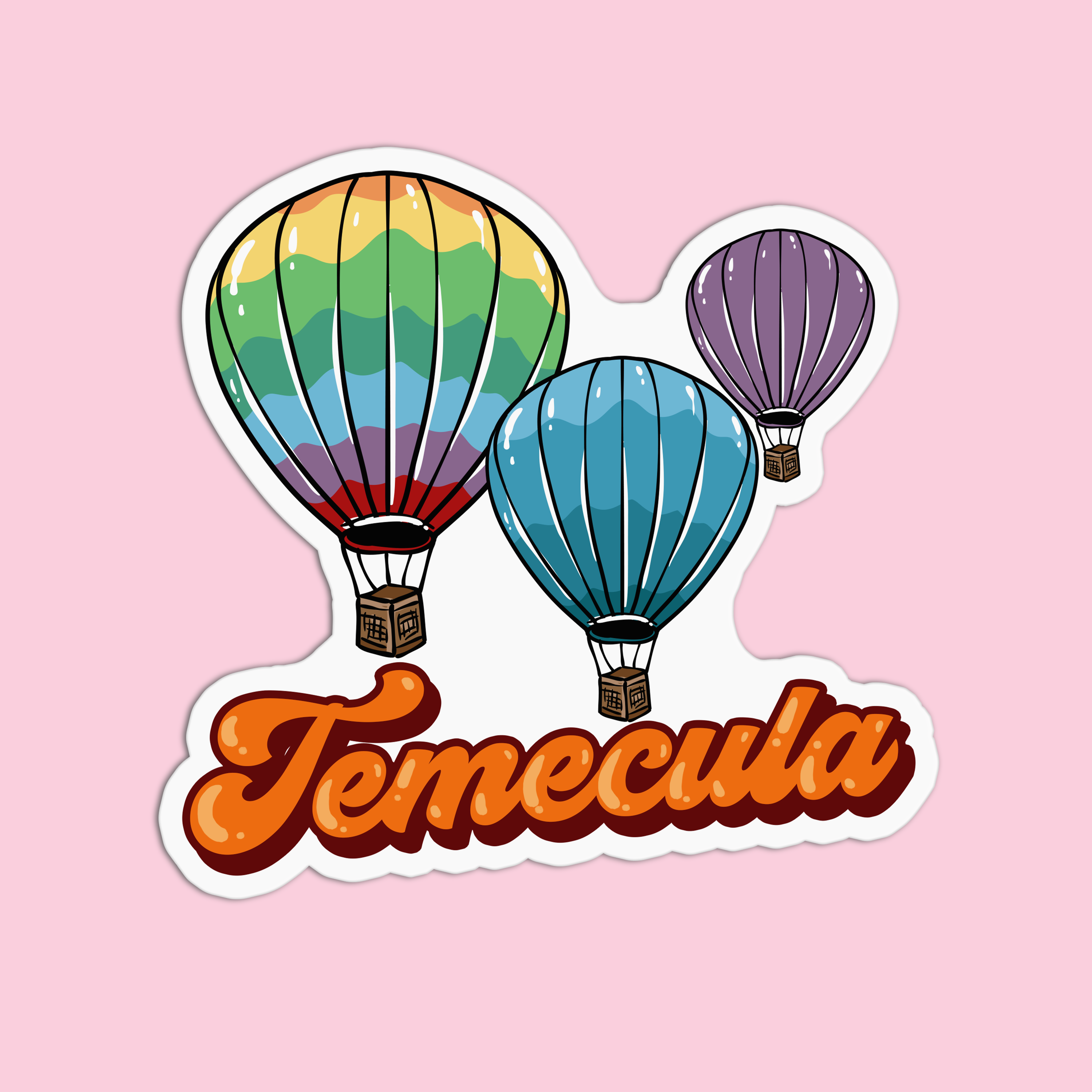 California Sticker Temecula Vinyl Waterproof Stickers