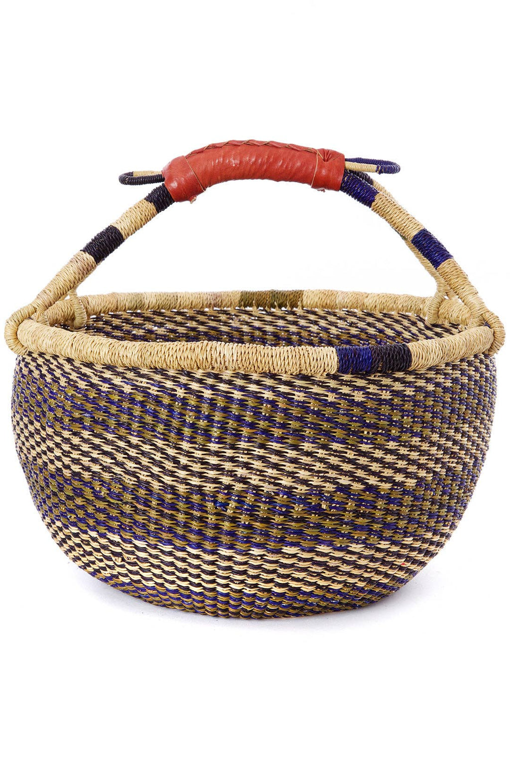Ghanaian Bolga Farmer's Market Shopper Basket - Assorted