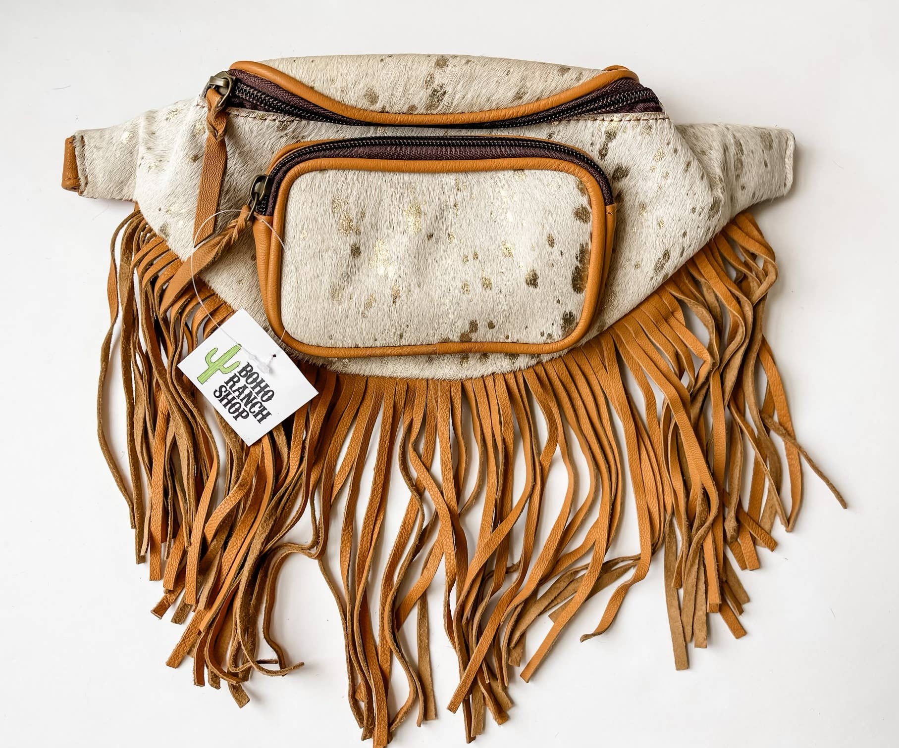 Western Hairon Cowhide Fanny Pack - bum sling bag