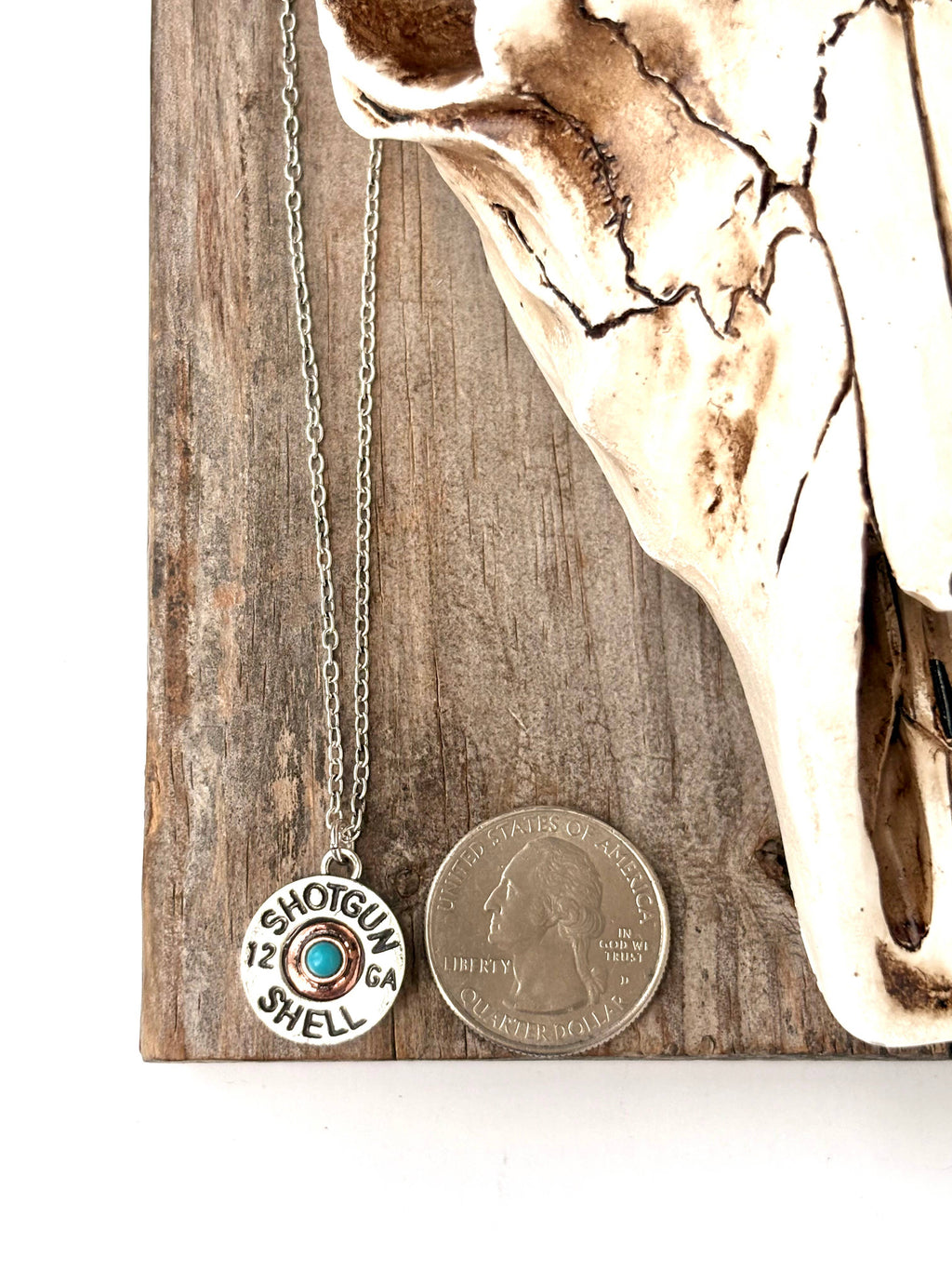 Western Sh&tg&n Shell Turquoise Stone Pendant Necklace