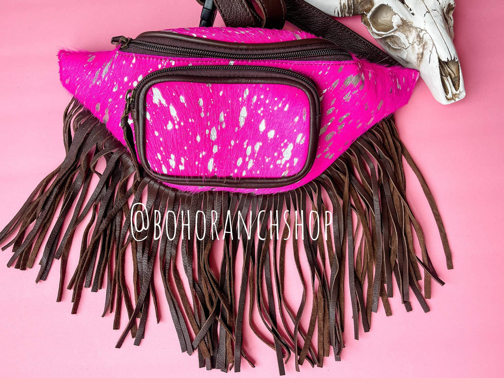 Western Hairon Cowhide Fanny Pack - bum sling bag
