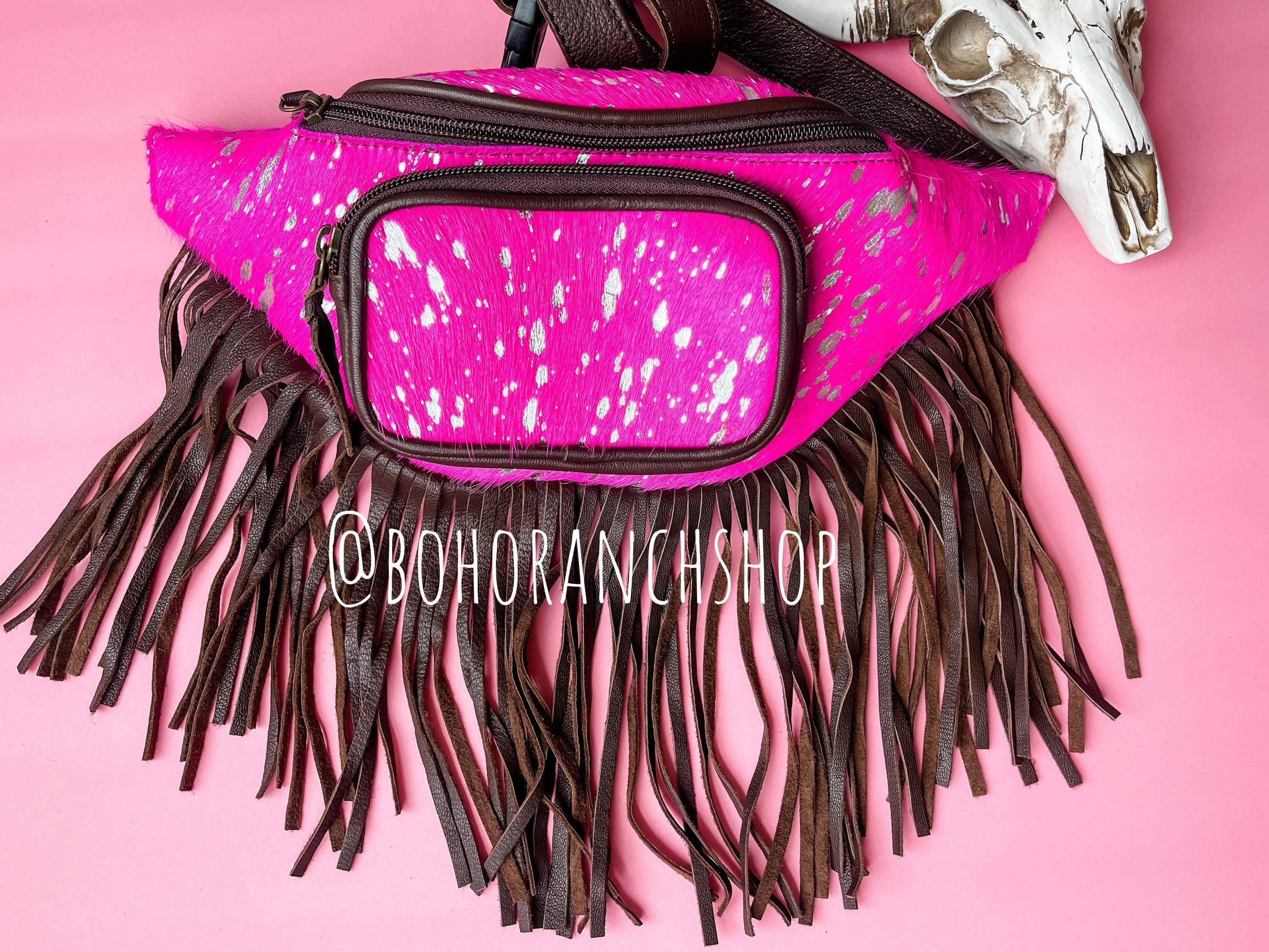 Western Hairon Cowhide Fanny Pack - bum sling bag