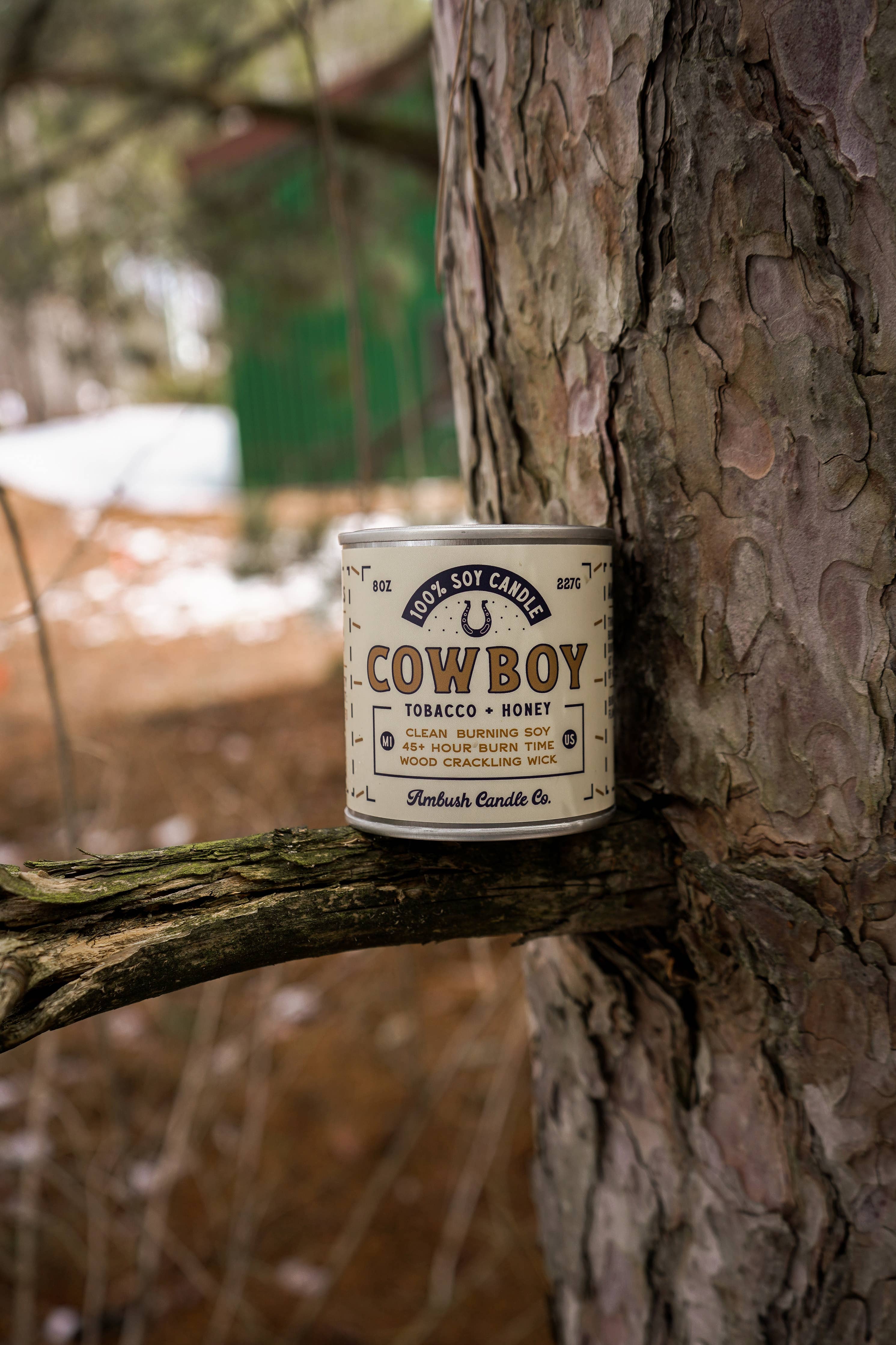 Cowboy | Tobacco + Honey 8oz Soy Candle