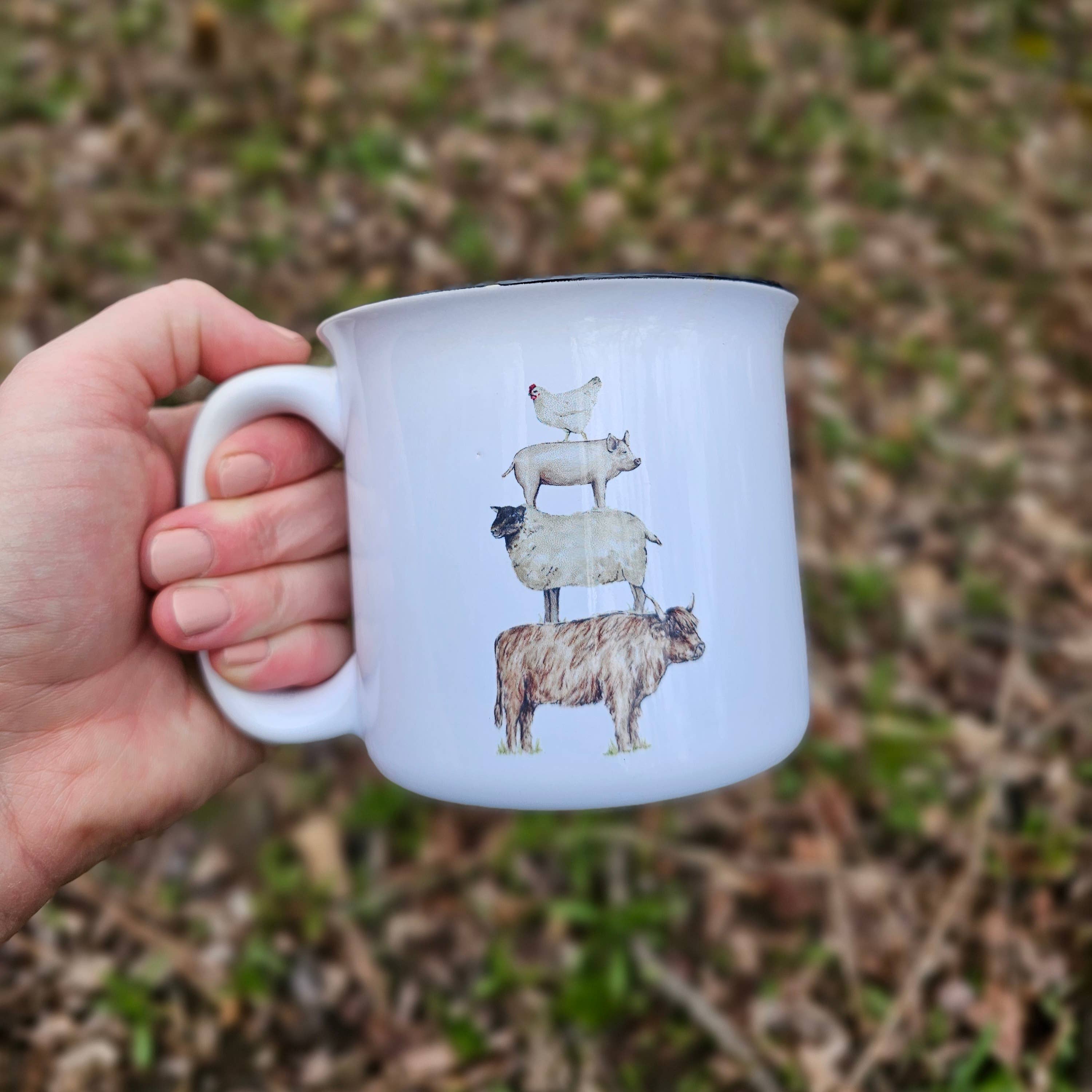 Farm Animal Stack Coffee Mug