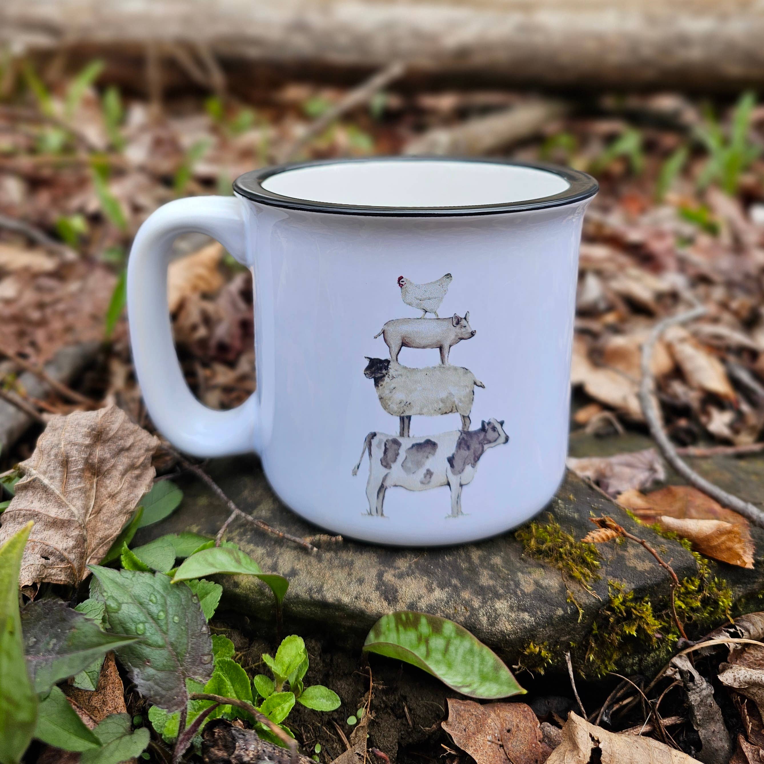 Farm Animal Stack Coffee Mug