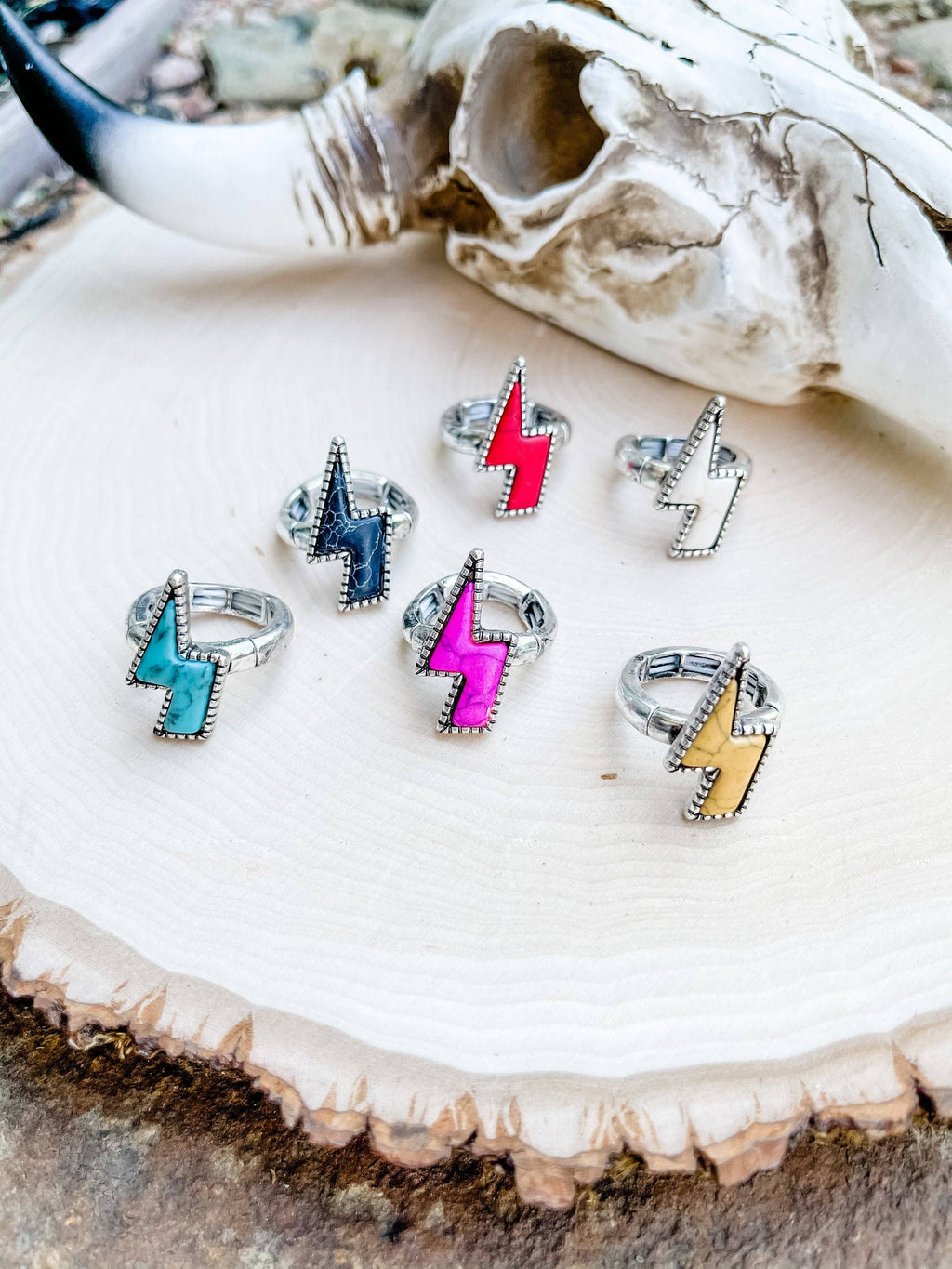Western Lightning Bolt Thunder -  Ring
