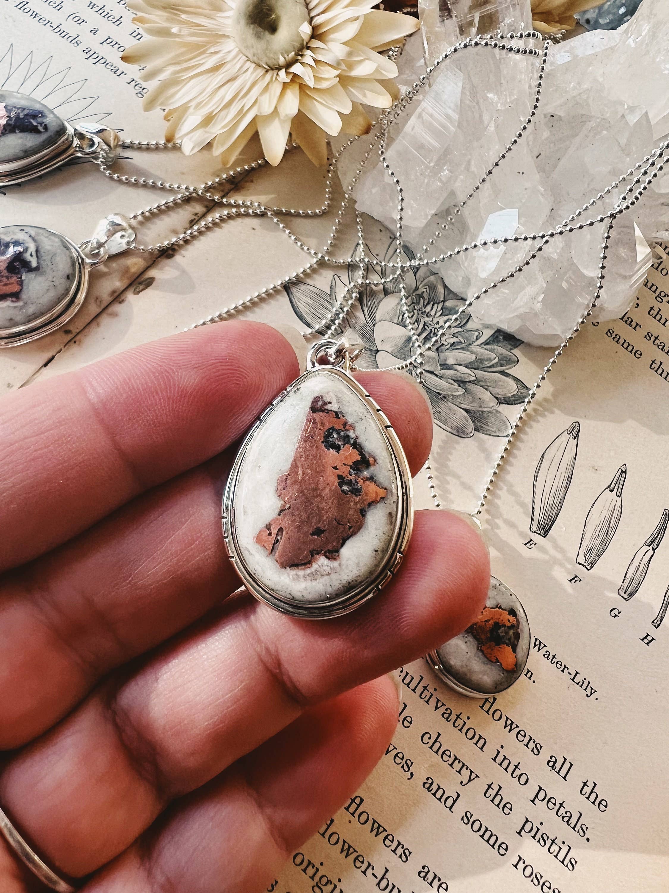 Copper Dolomite Sterling Silver Grounding Pendant Necklace