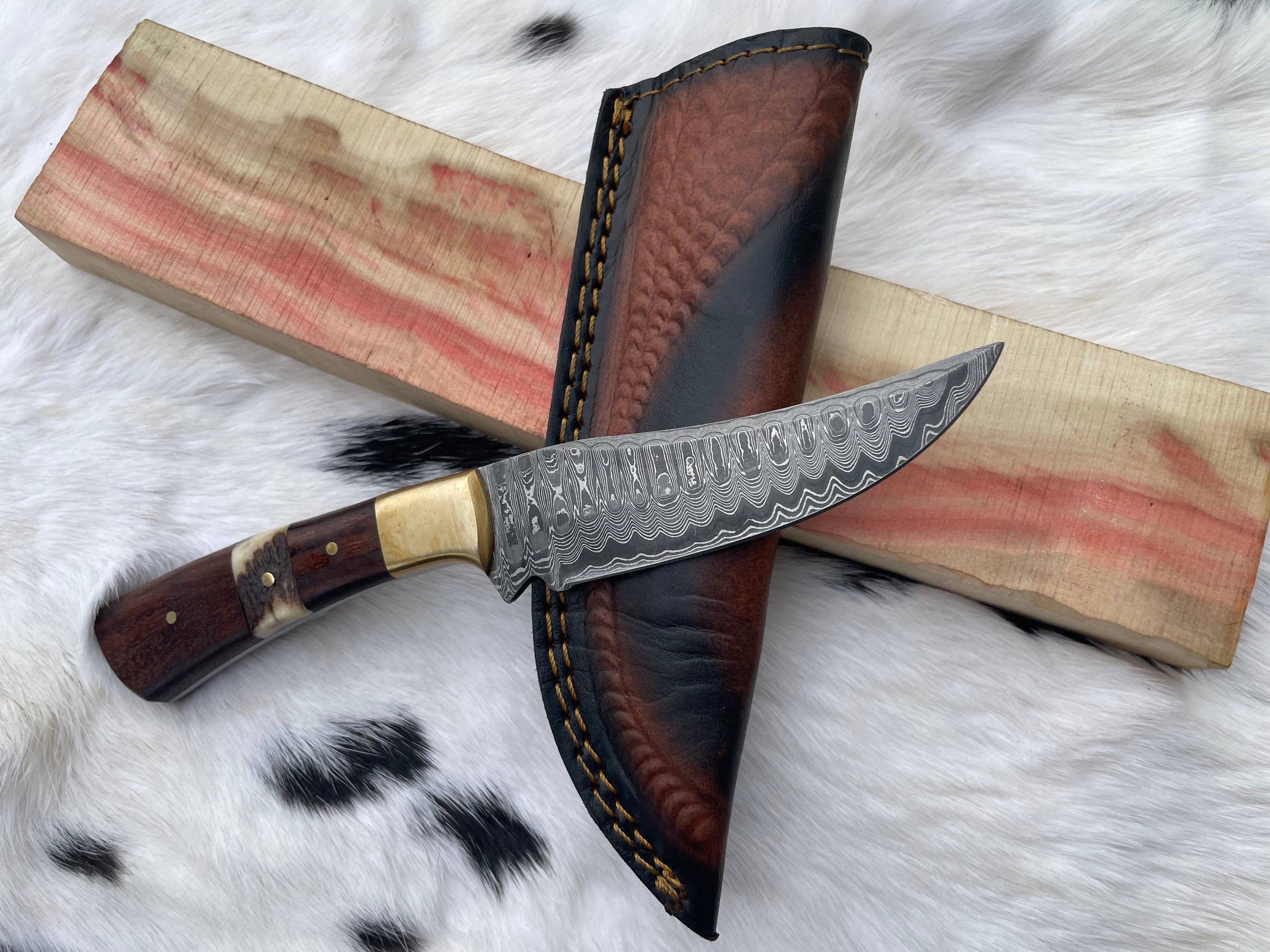 Titan Damascus Steel Outdoor Utility knife TK-158