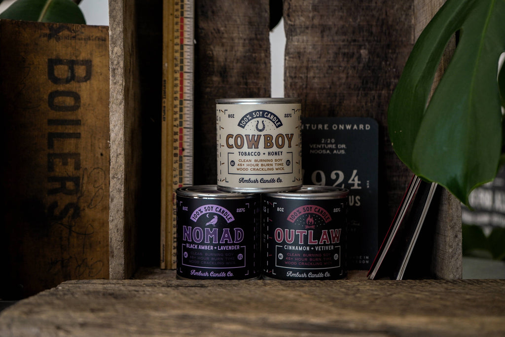 Cowboy | Tobacco + Honey 8oz Soy Candle