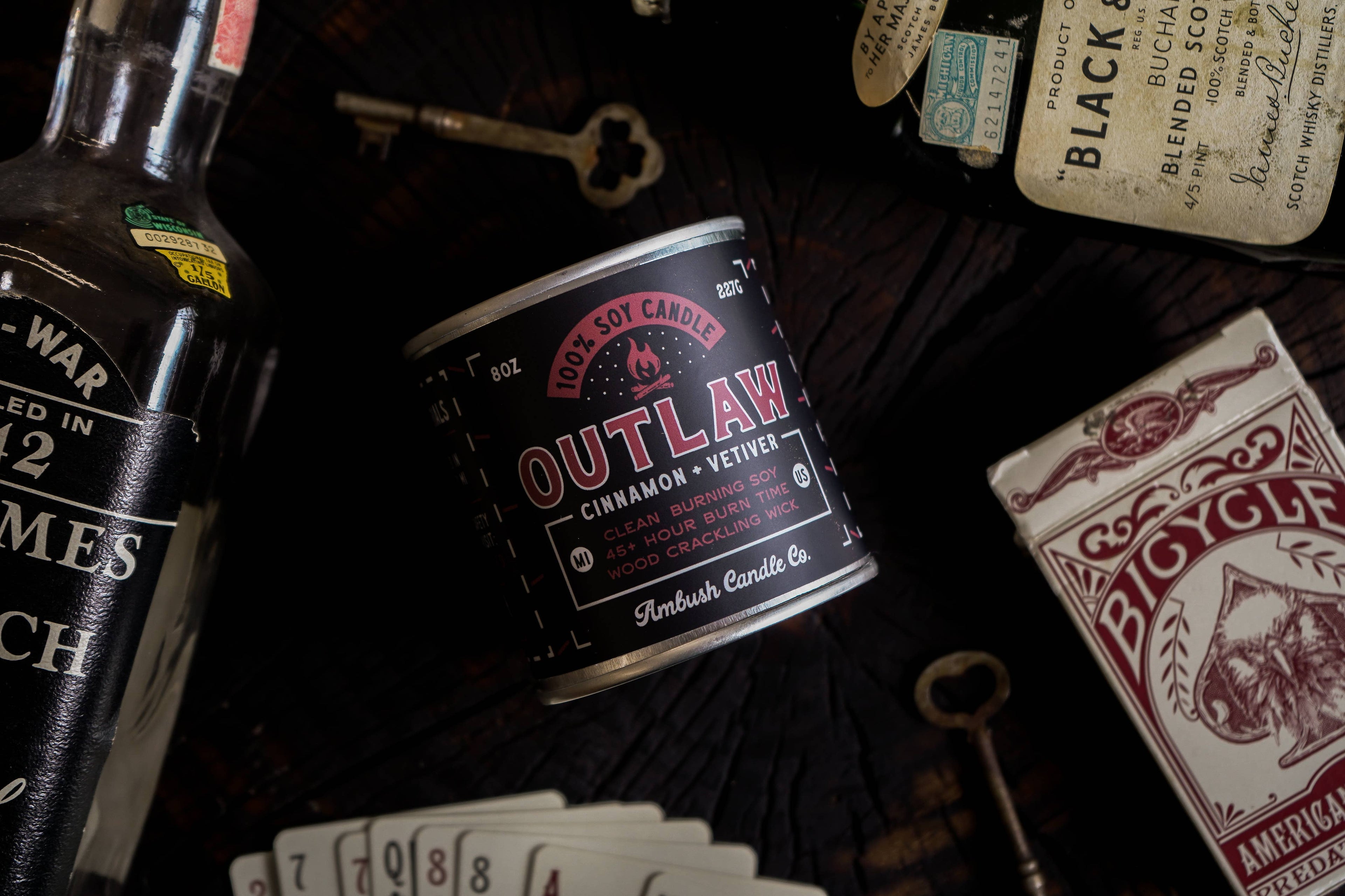 Outlaw | Cinnamon + Vetiver 8oz Soy Candle