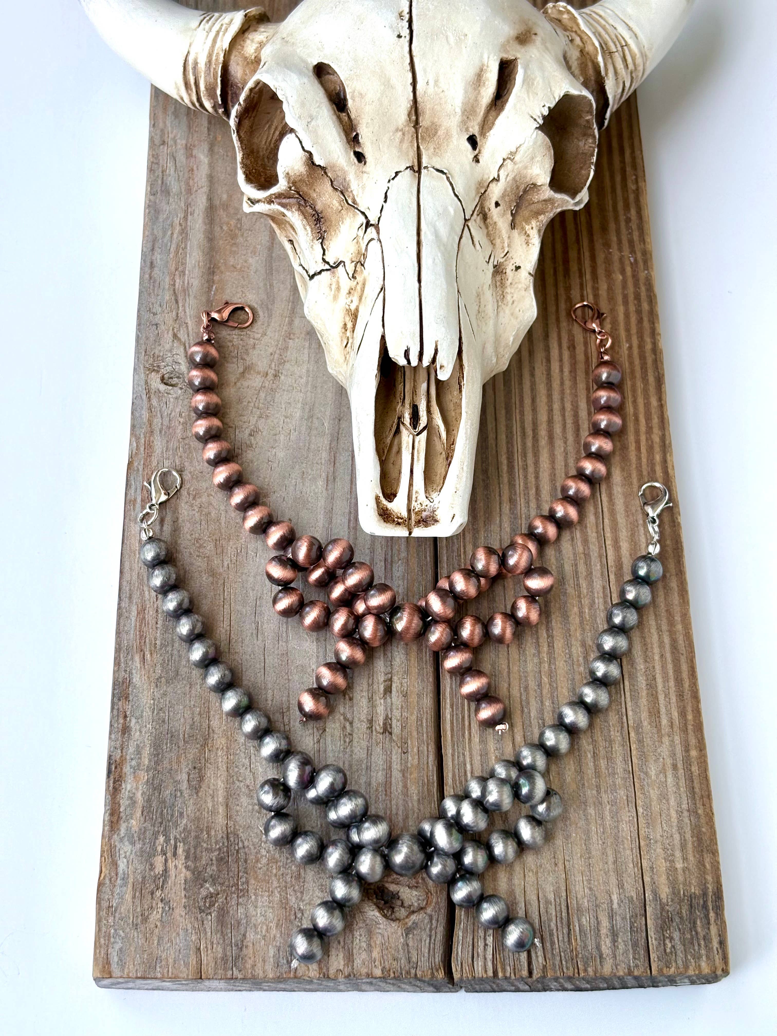 Western Navajo Pearl Coquette Bow Hat Chain Band