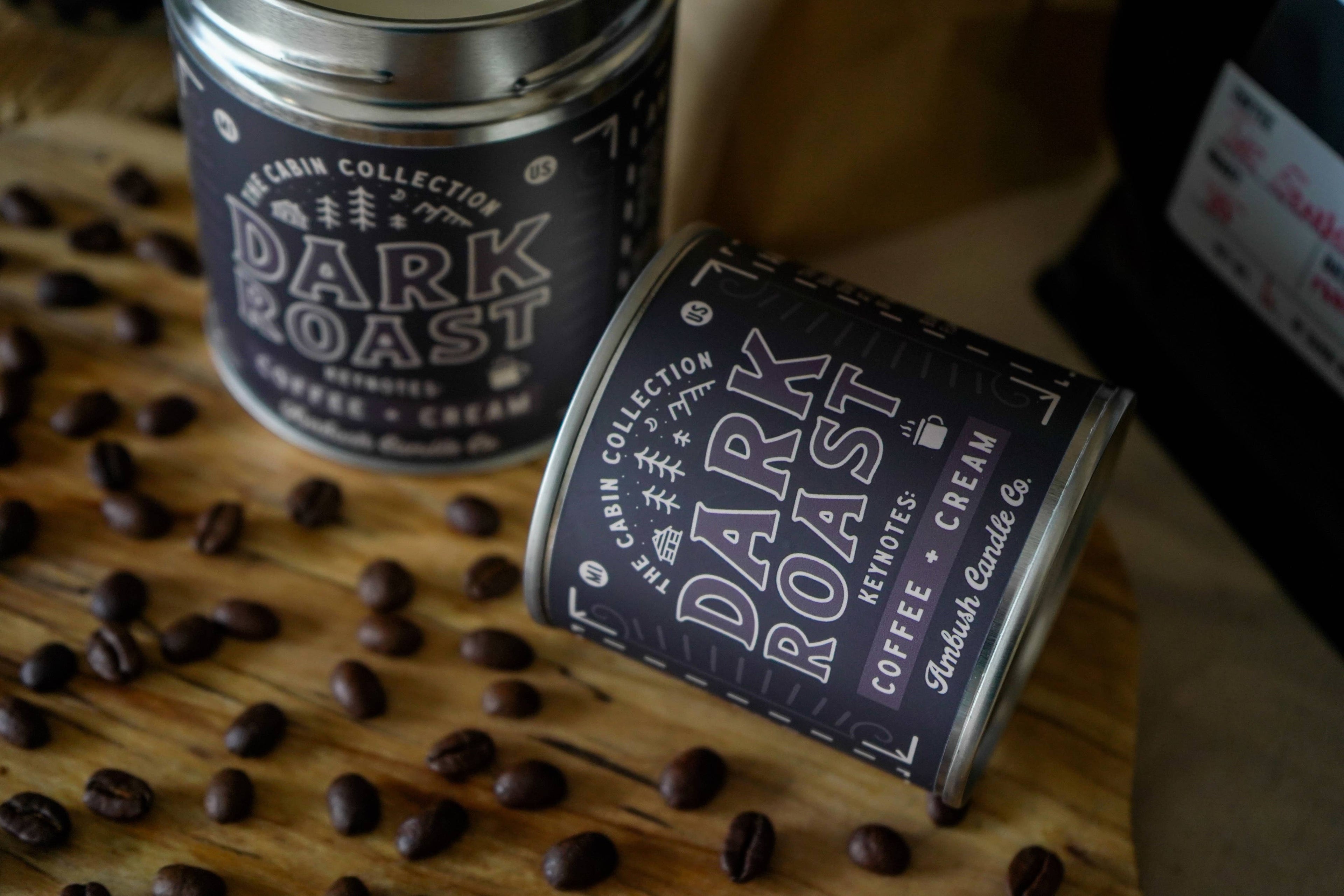 Dark Roast | Coffee + Cream 8oz Soy Candle