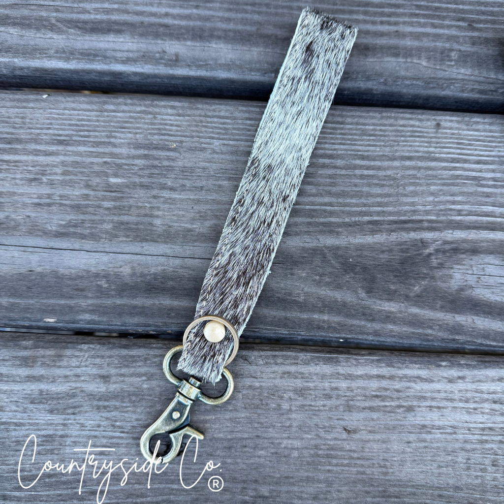 Cowhide Keychain Wristlet