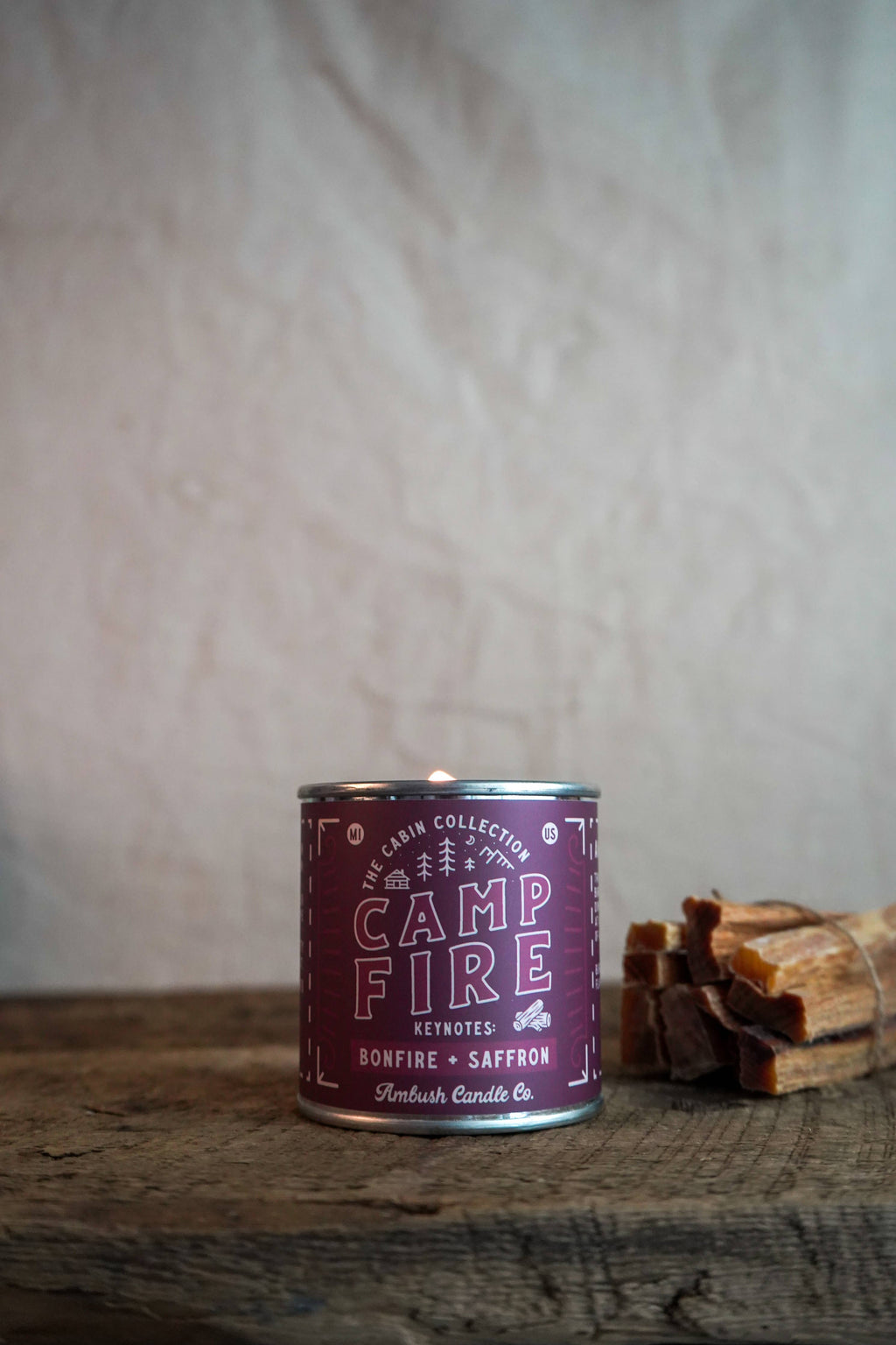 Campfire | Bonfire + Saffron 8oz Soy Candle