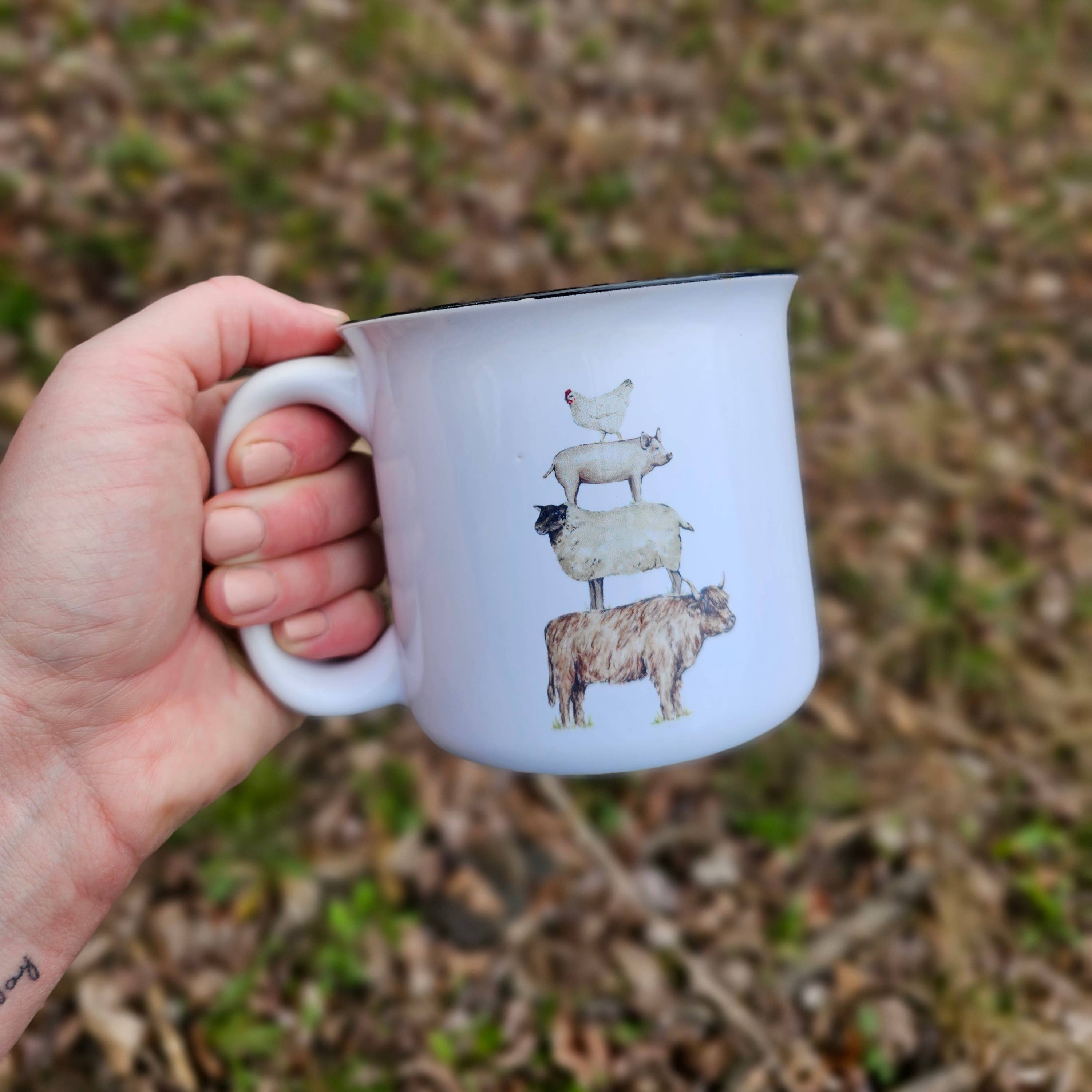Farm Animal Stack Coffee Mug