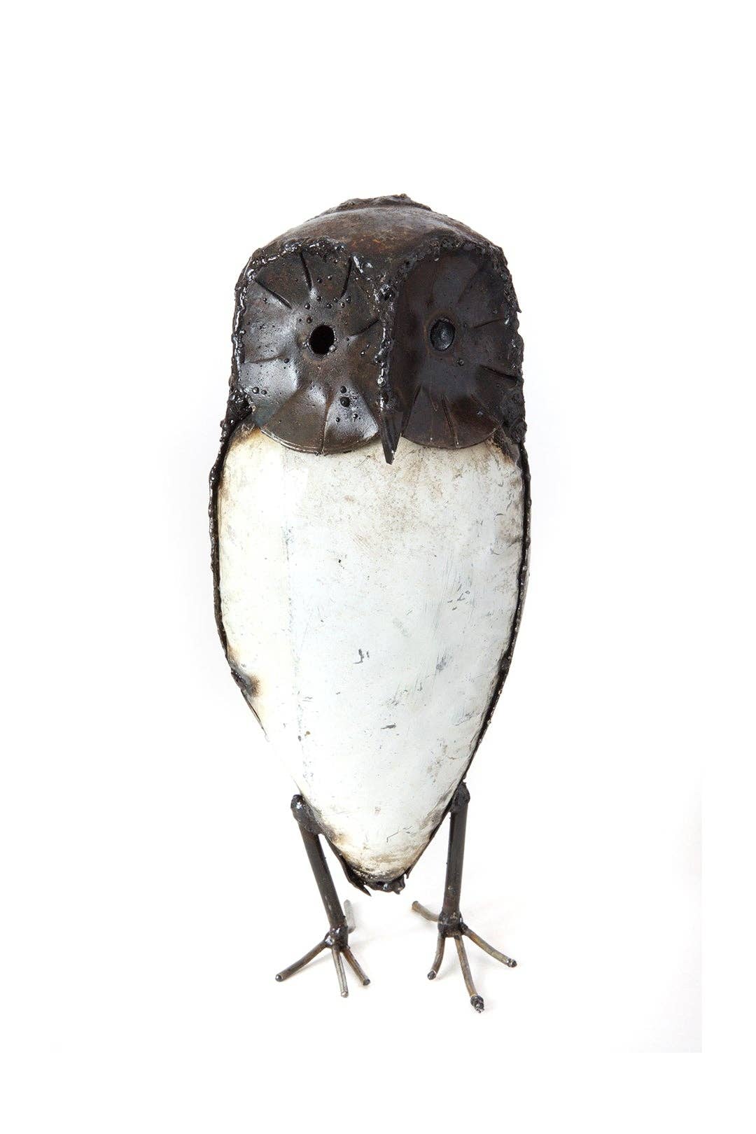 Recycled Metal Owl Sculptures - Garden Gifts