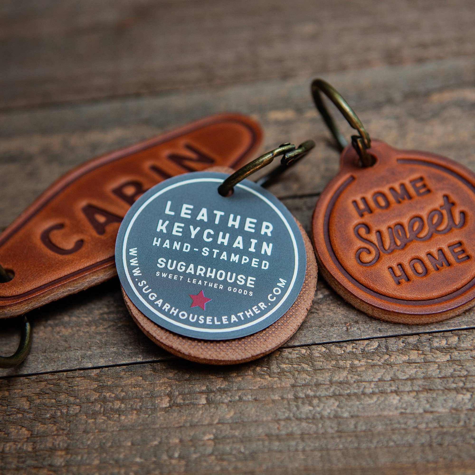 Beer Run Leather Keychain Motel Style