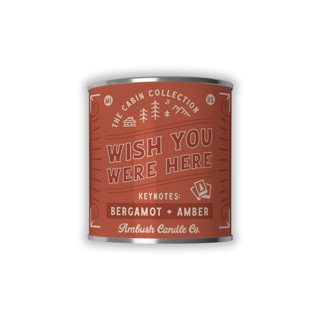 Wish You Were Here | Bergamot + Amber 8oz Soy Candle