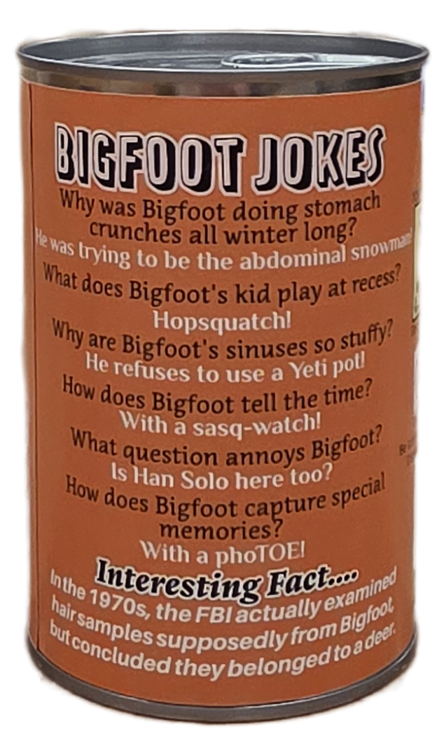 Canned Bigfoot | Stuffed Animal Plush | Funny Jokes Big Foot