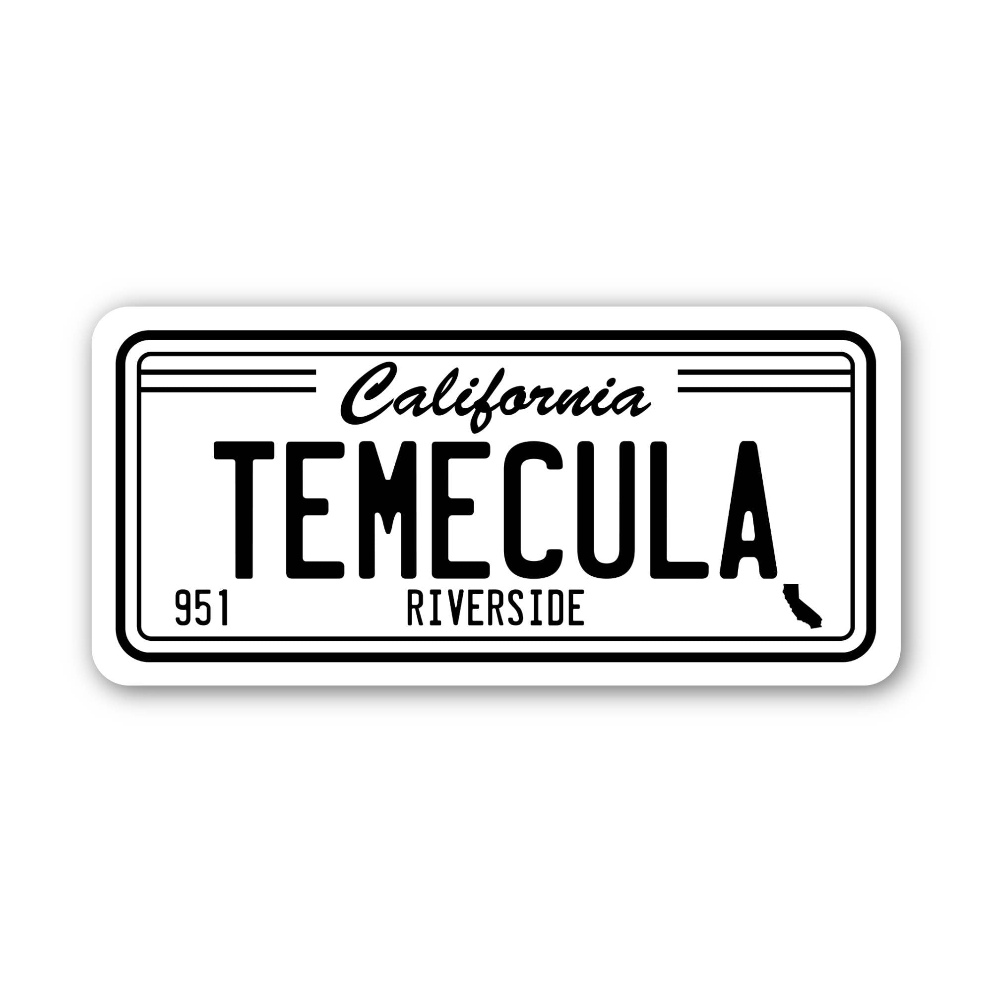 Temecula, California License Plate Sticker