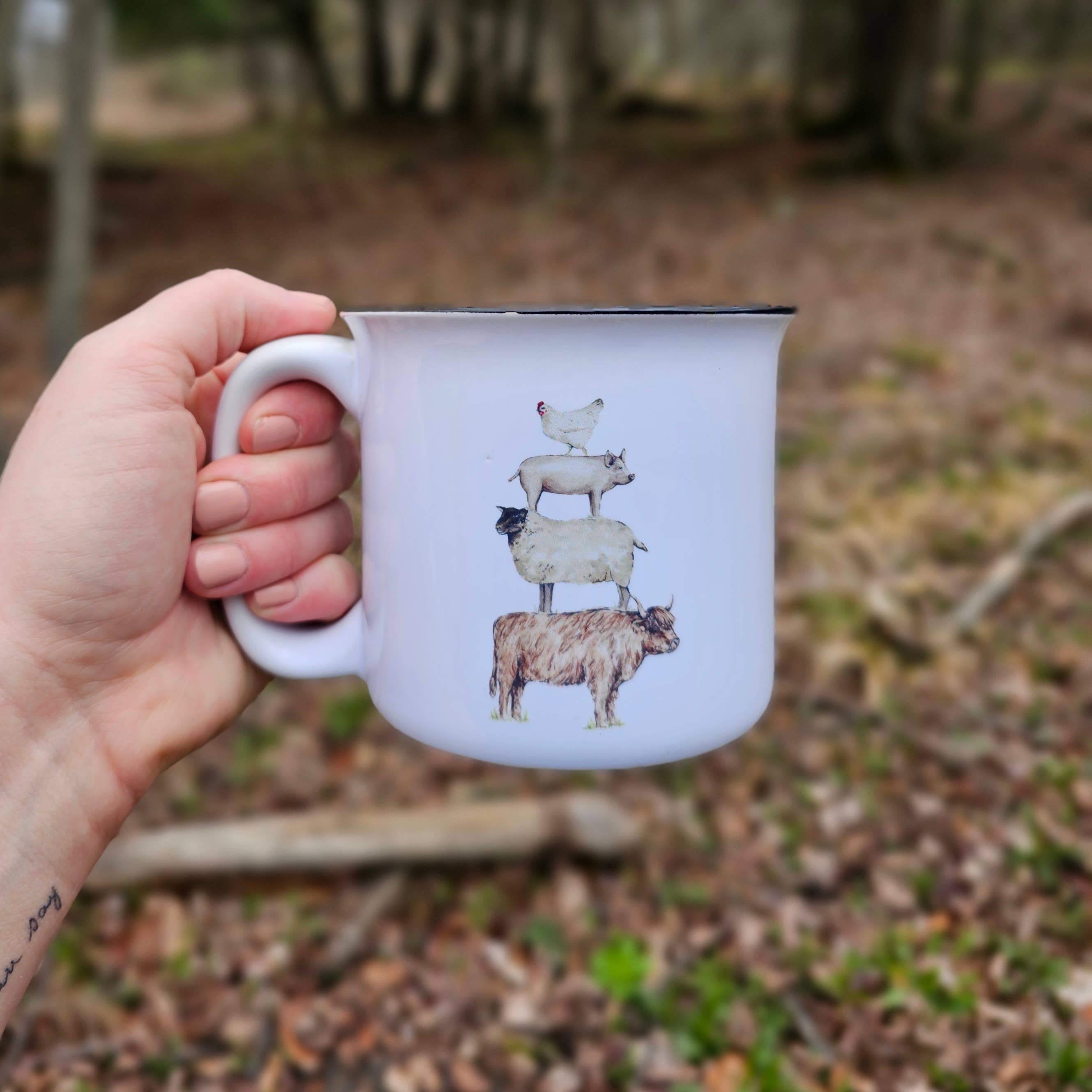 Farm Animal Stack Coffee Mug