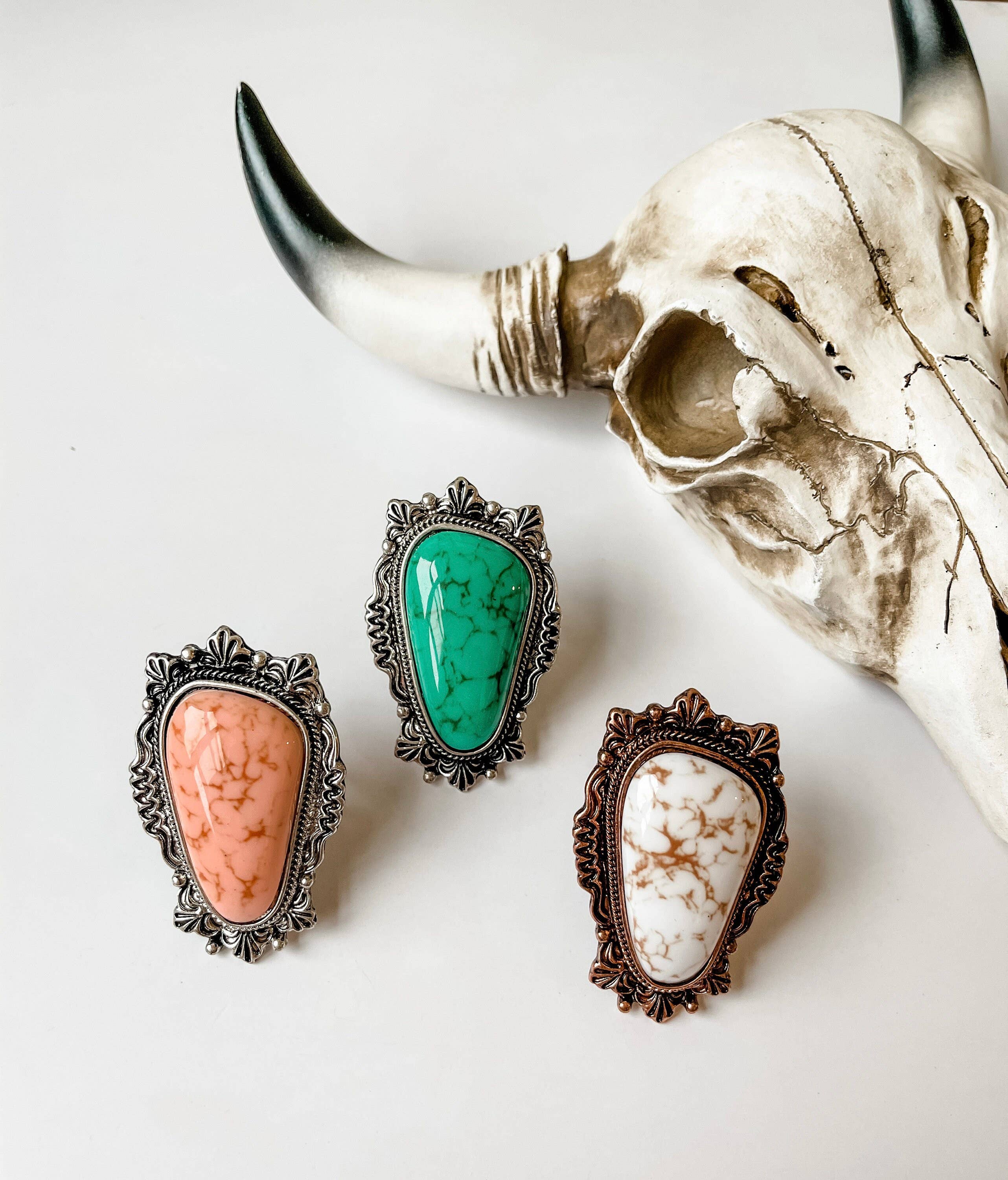 Oversized Western Navajo Statement Ring